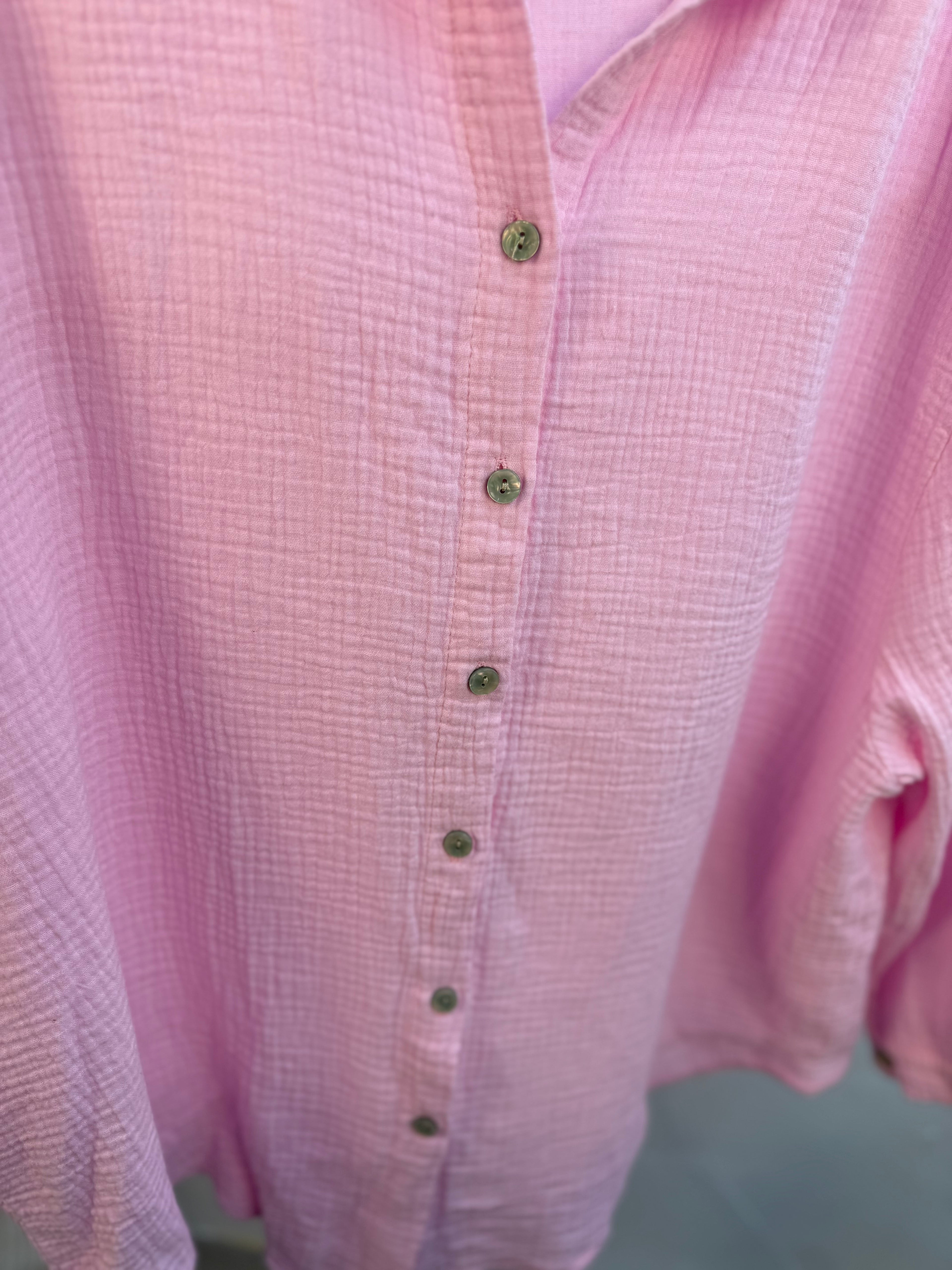 Musselin Oversize Bluse – Made in Italy