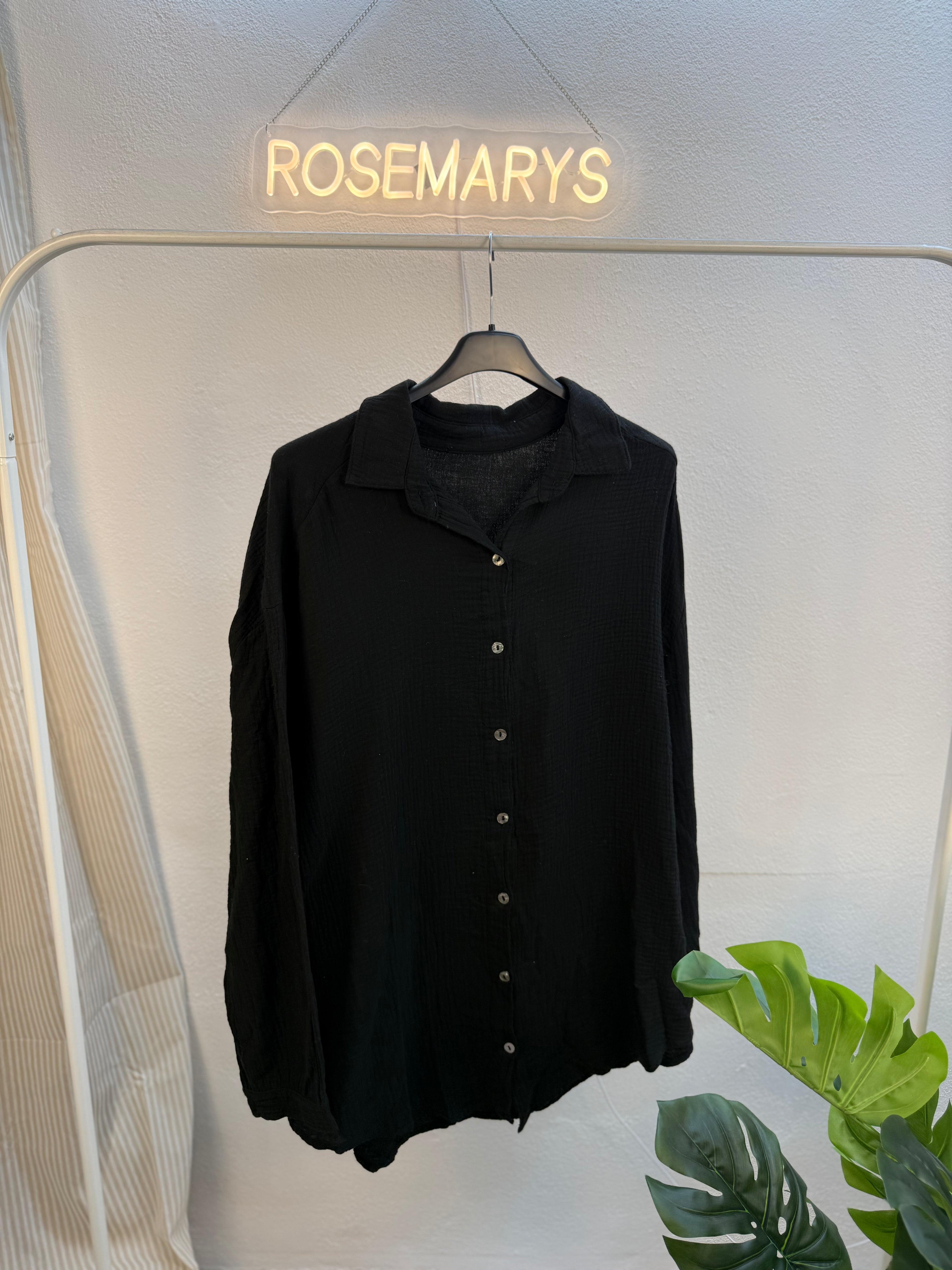 Musselin Oversize Bluse – Made in Italy