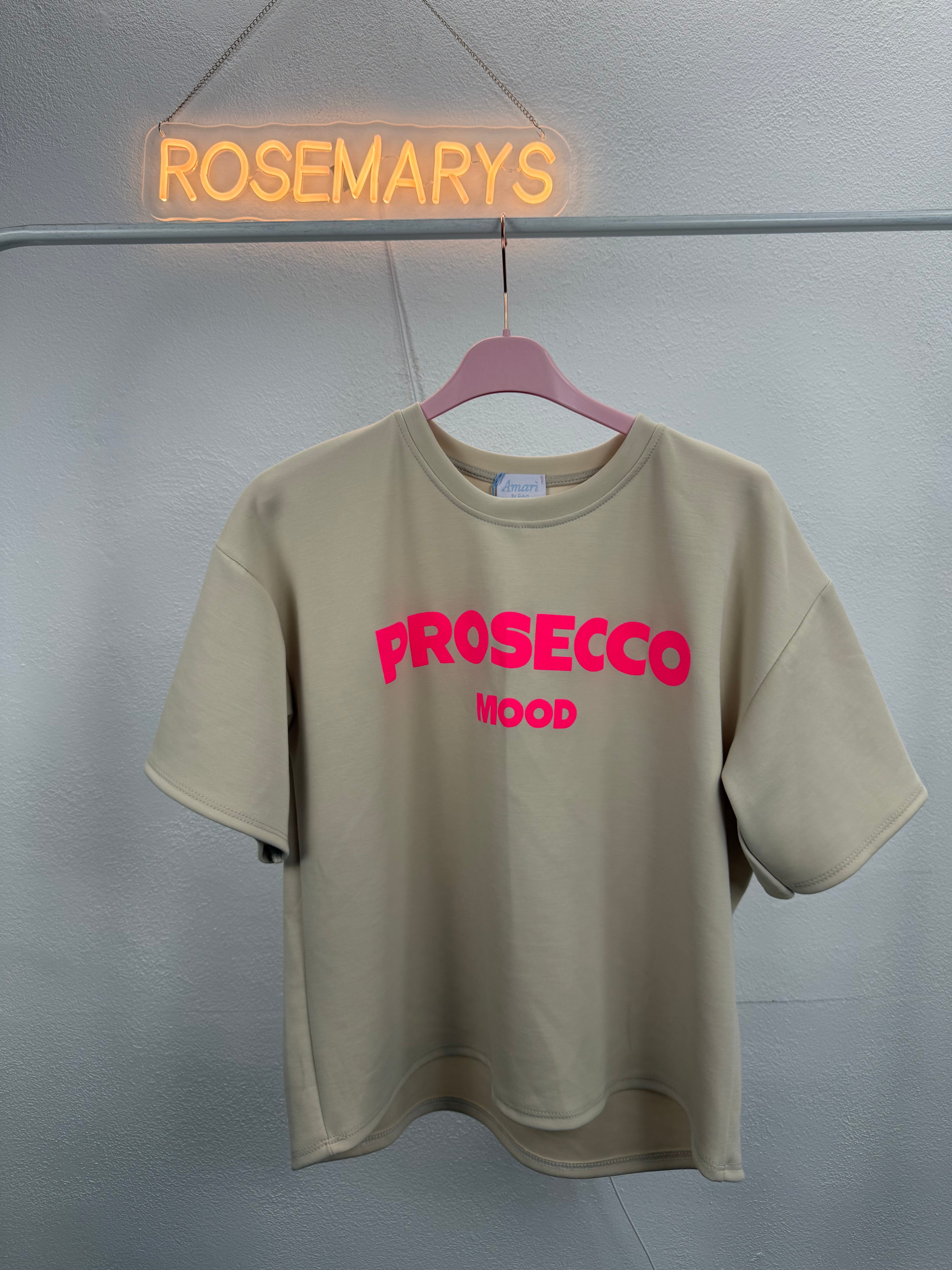 Tshirt aus Butterstoff - PROSECCO MOOD - verschiedene Farben