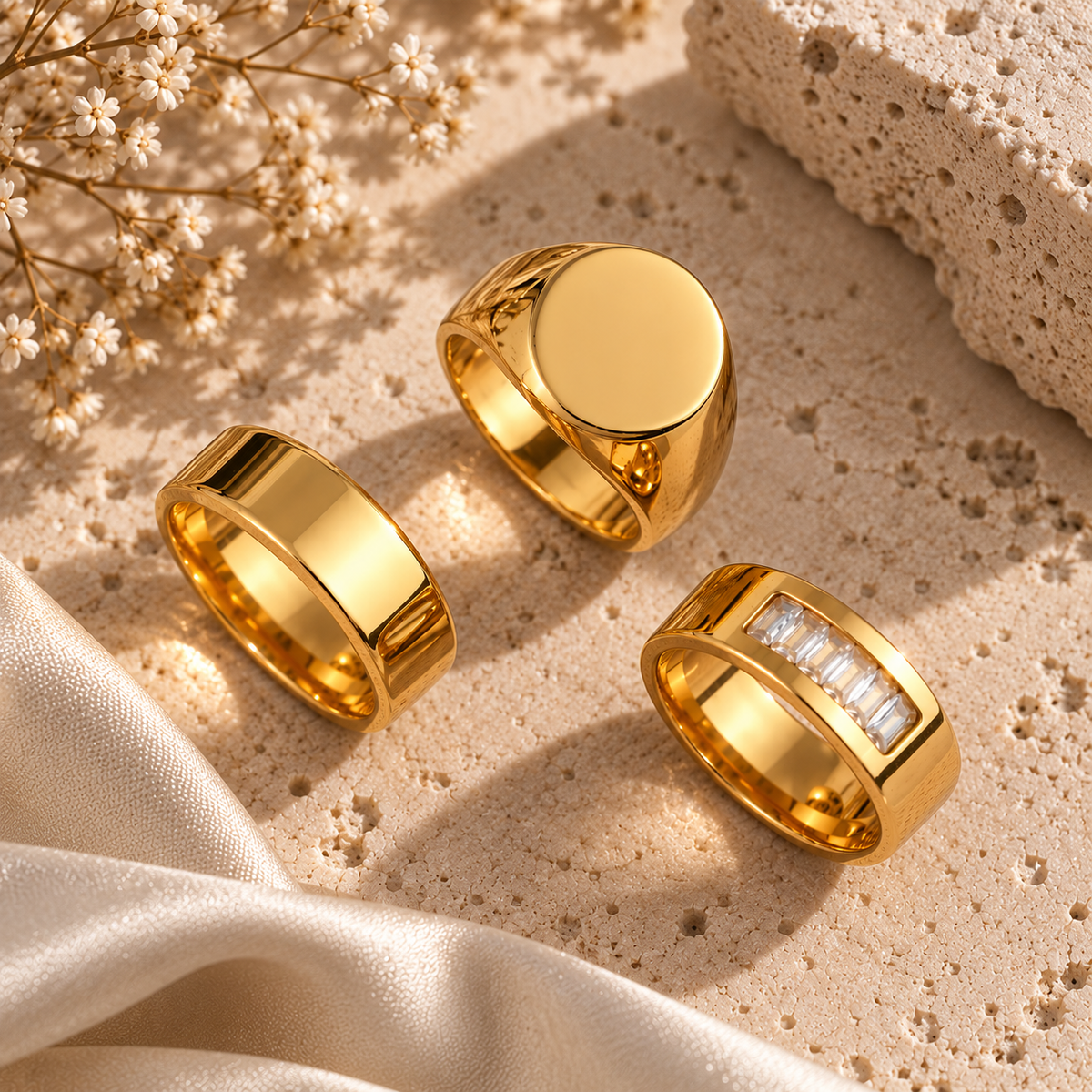 CHUNKY Statement Ringe – 18K vergoldeter Edelstahl