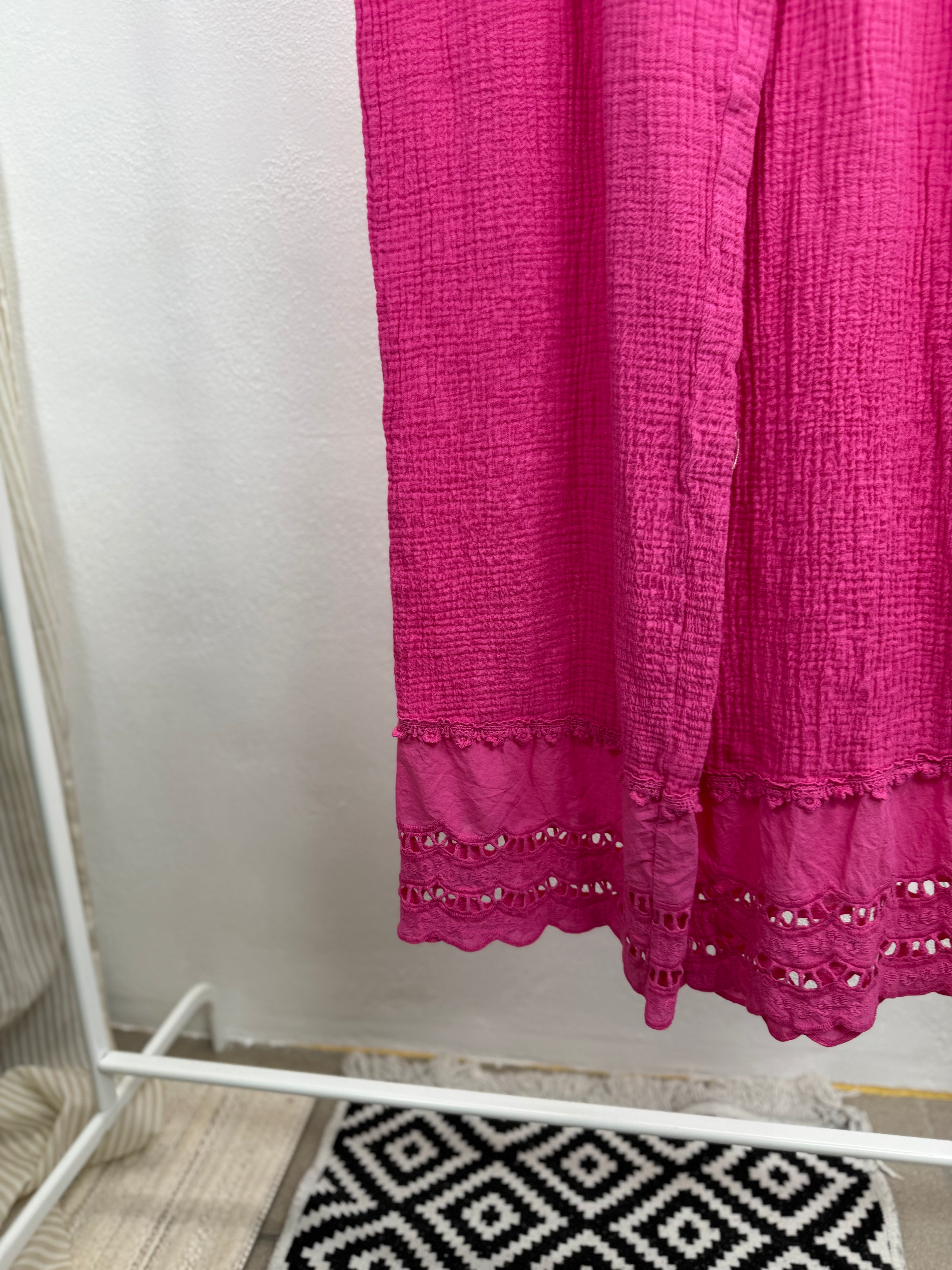 Musselinhose MARY - 100% Baumwolle mit Spitzendetail