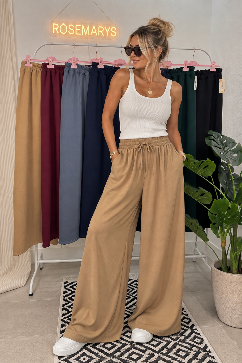 Oversize Buttersoft Wide-Leg Hose mit Schnürbund 🤎 - passt von 40-46/48