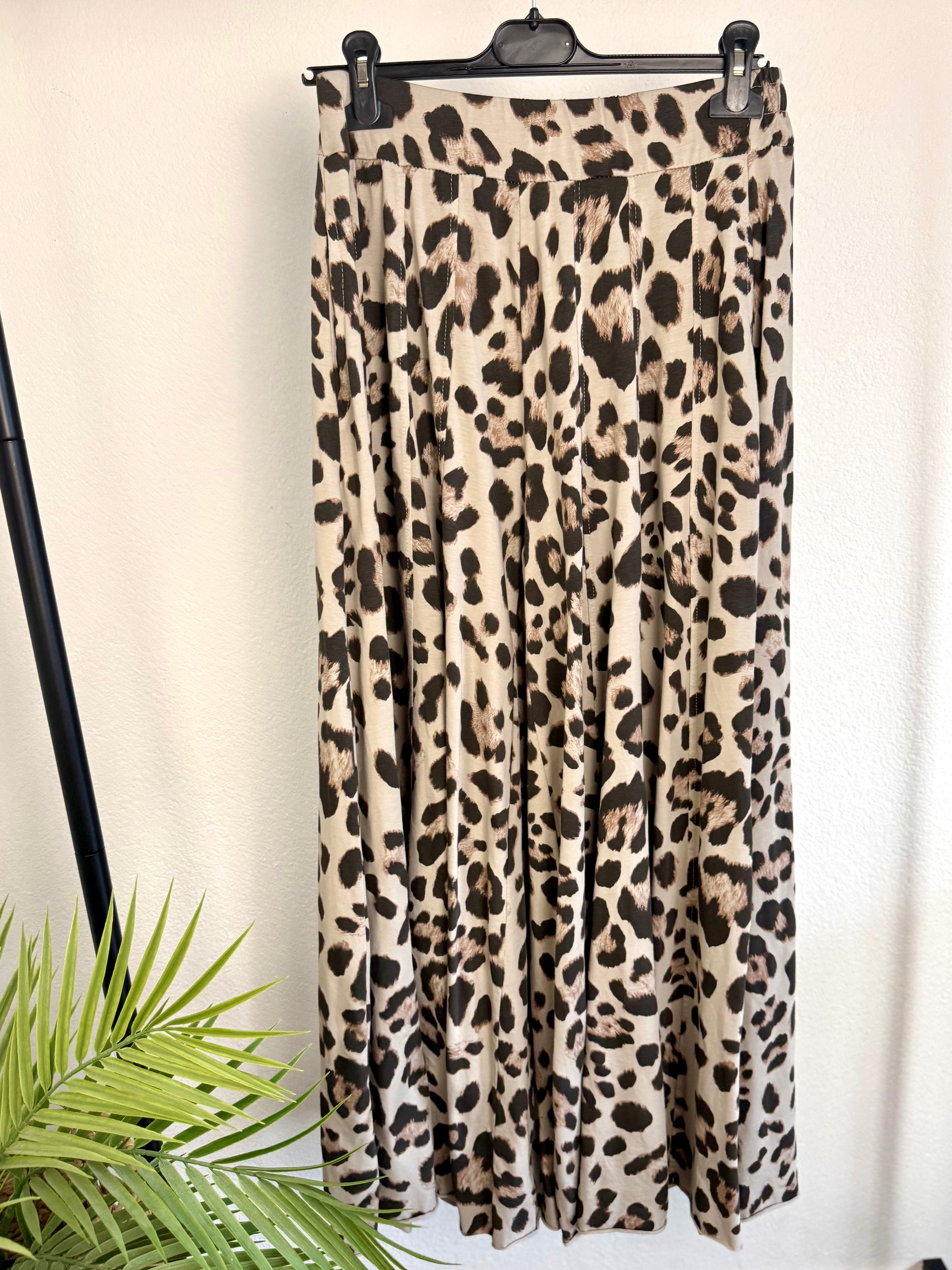 Ultra wide leg Hose mit Leoprint