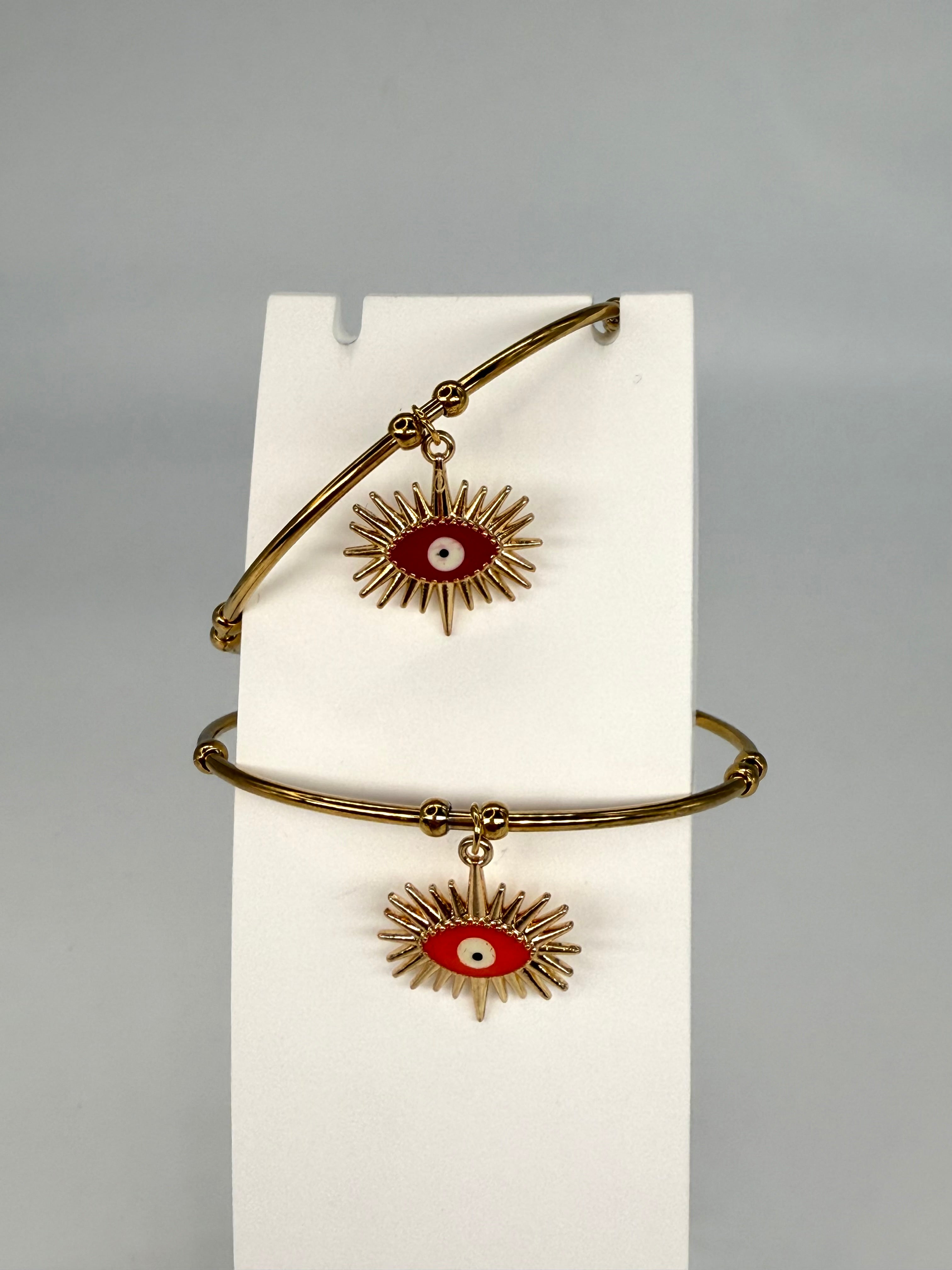 Armreif mit Augensymbol in Gold