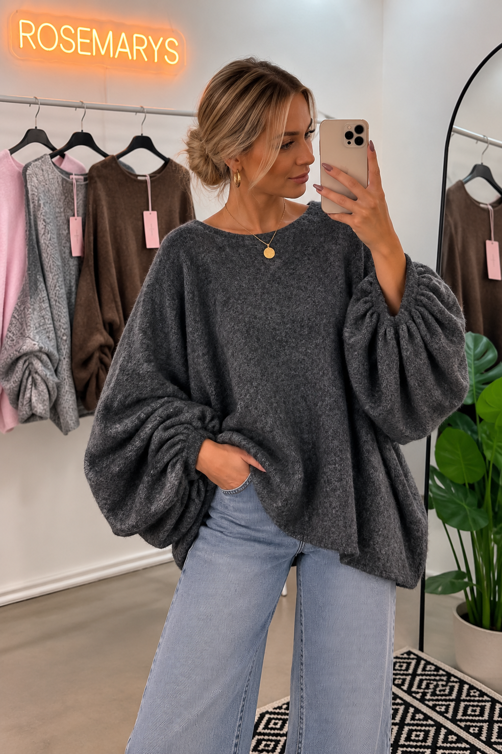 BALLOON KNIT 🤎 - Ultra Oversize Pullover mit Alpaka-Wolle - bis 48/50 tragbar
