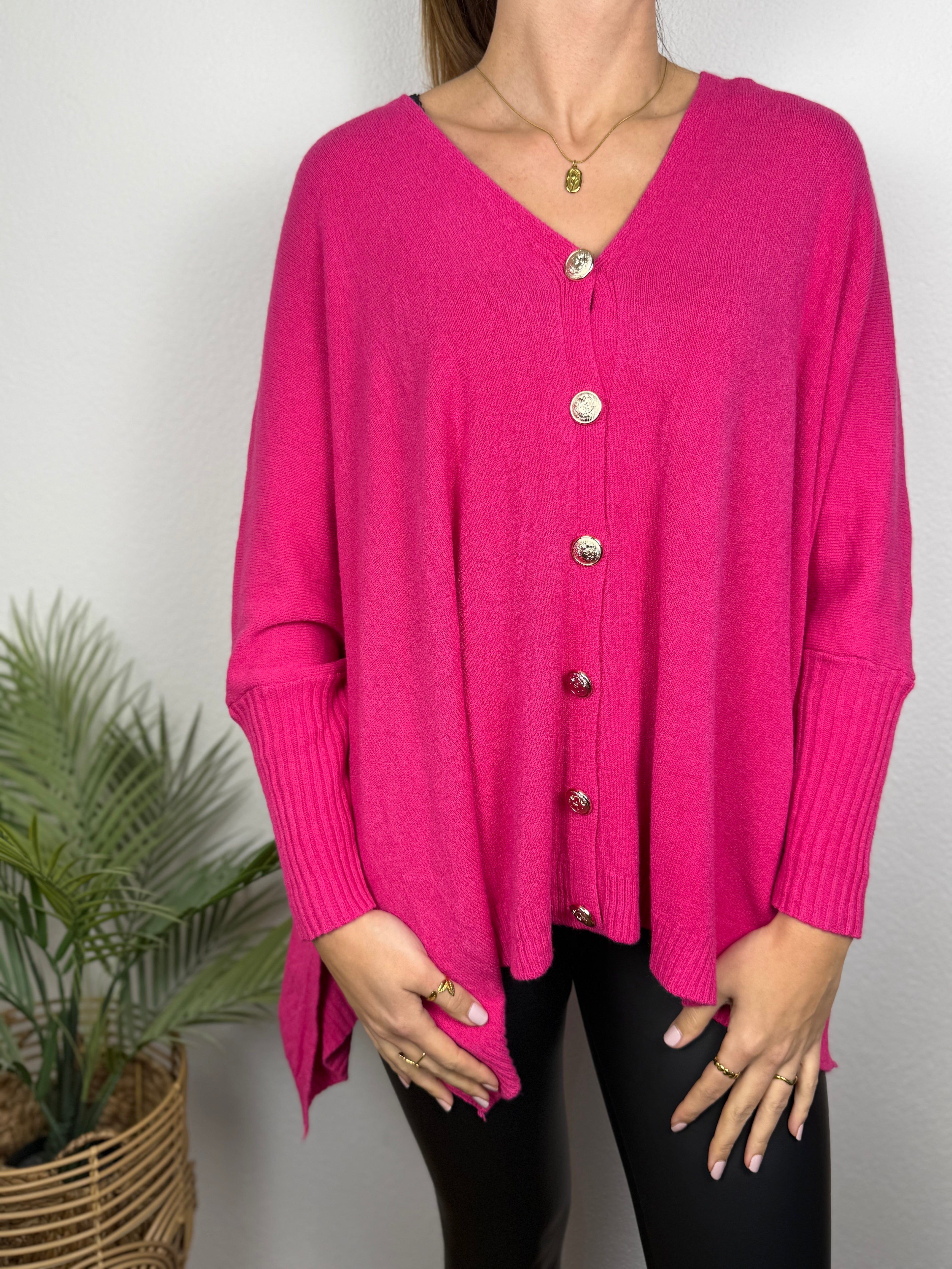 Ultra Oversize Strickjacke Elisa mit Knöpfen - butterweich dank Viskose (Kopie)