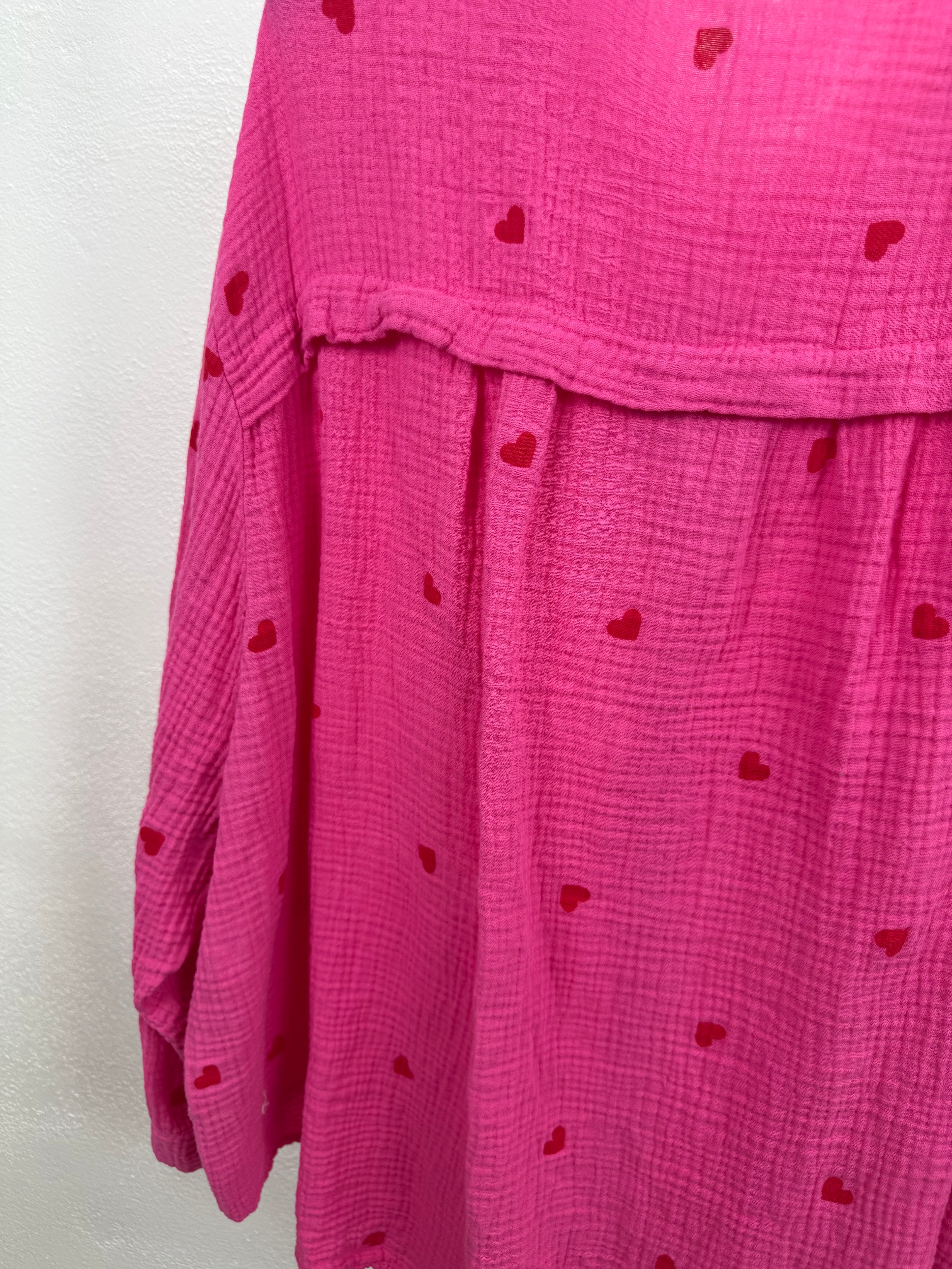 Musselinbluse LOVERS - verschiedene Farben - 100% Baumwolle