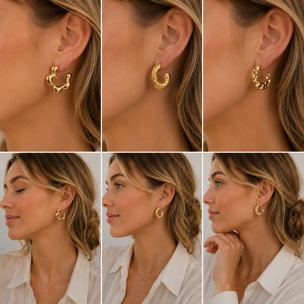 ICONIC CREOLEN - 3 Styles - wasserfest, Edelstahl 304, 18K vergoldet