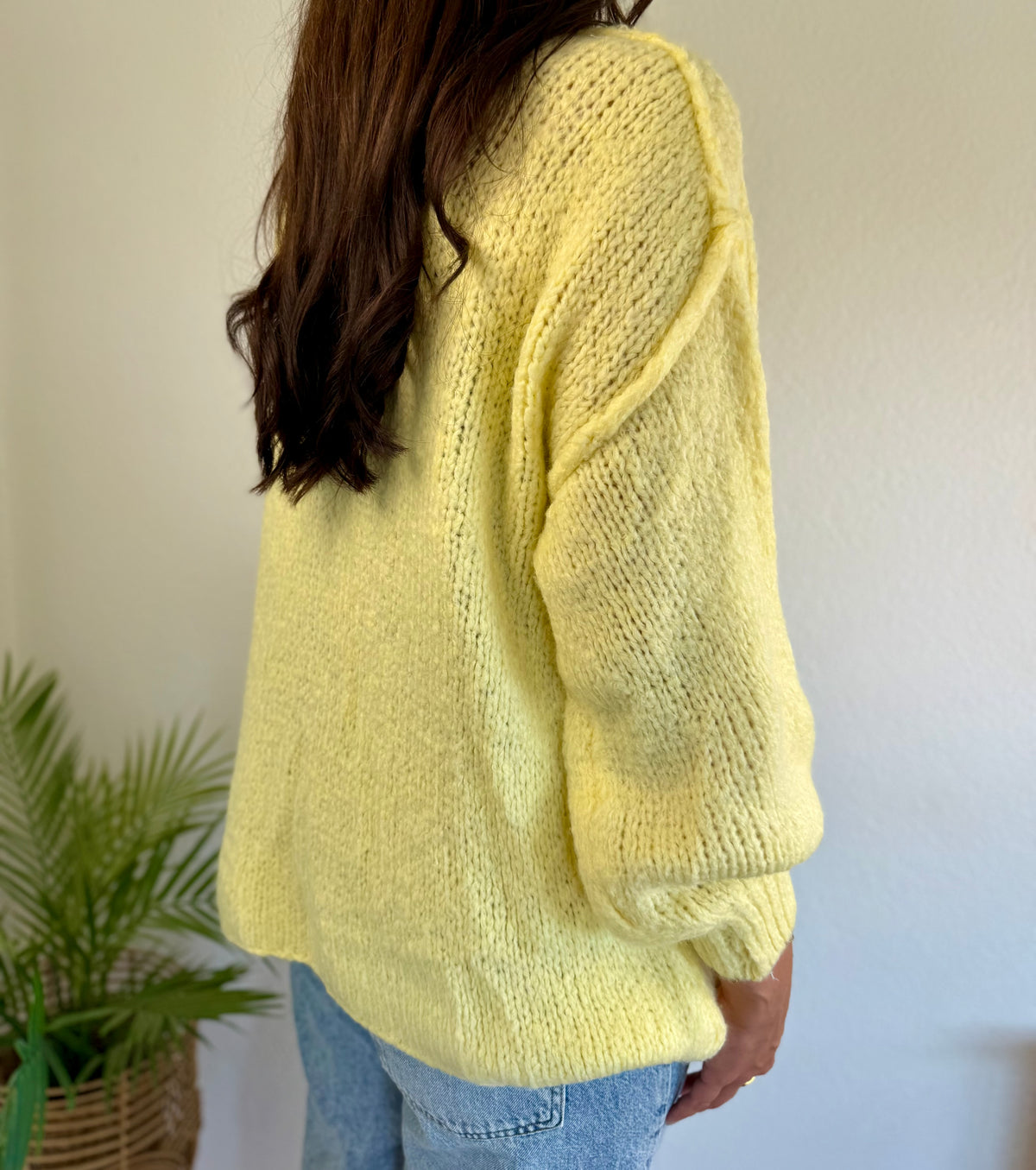 Ultra Oversize Strickcardigan mit Knopfleiste