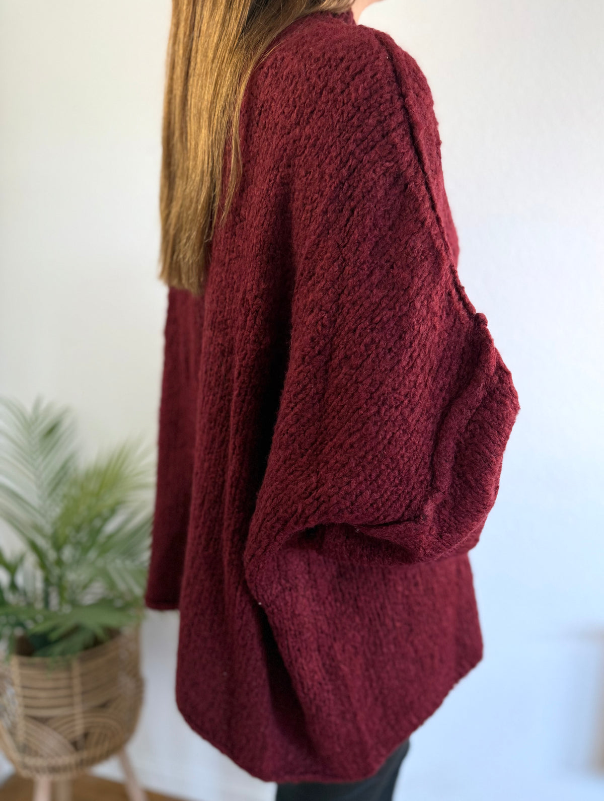 Ultra Oversize Strickcardigan mit Knopfleiste
