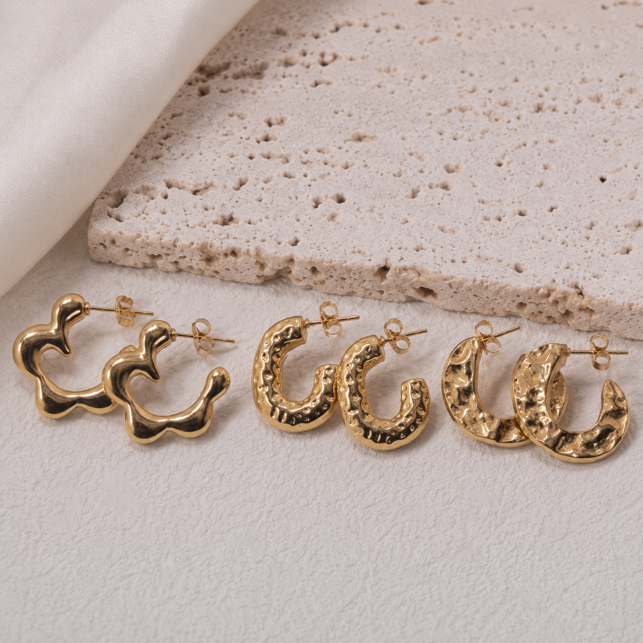 ICONIC CREOLEN - 3 Styles - wasserfest, Edelstahl 304, 18K vergoldet