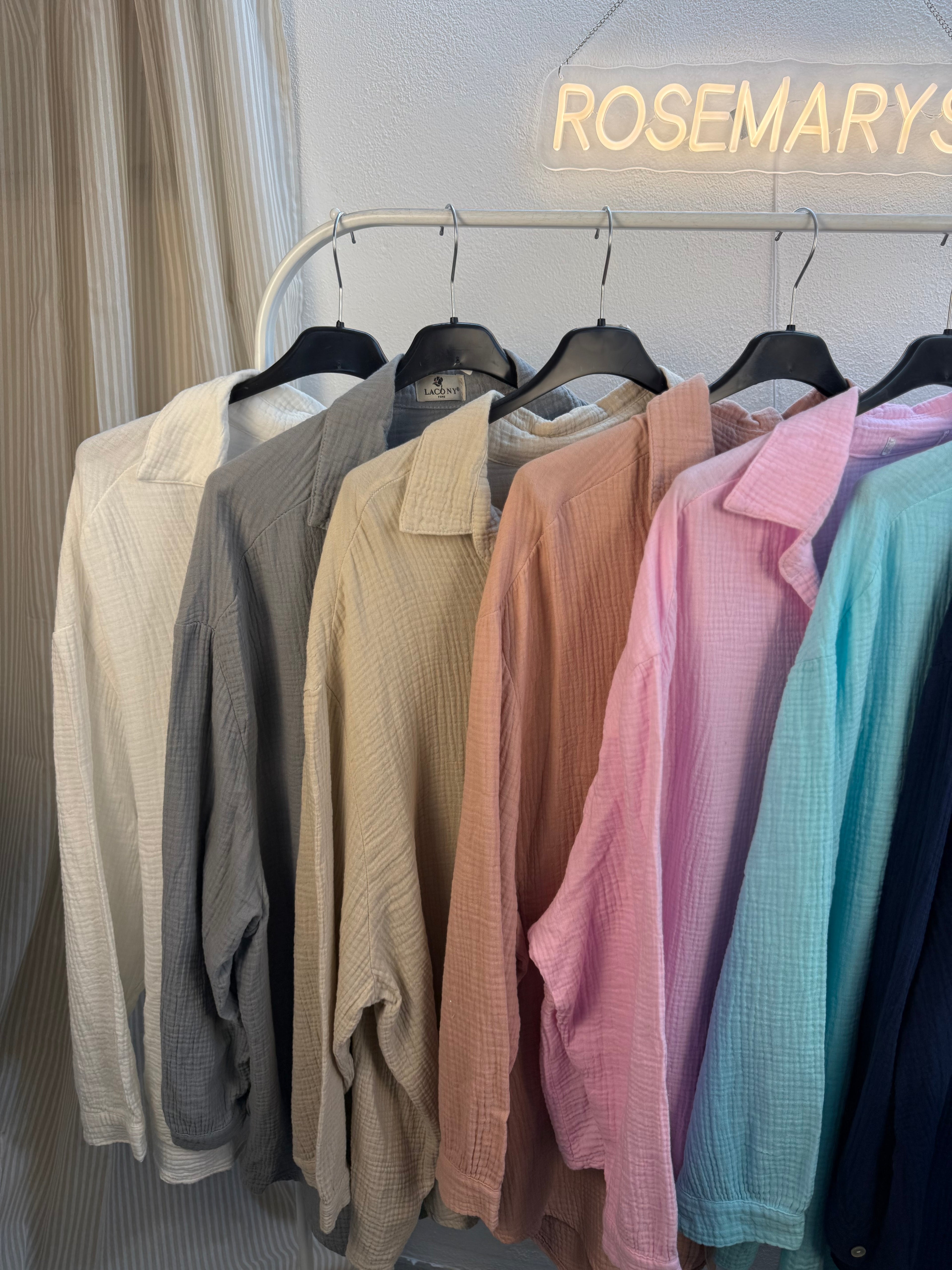 Musselin Oversize Bluse – Made in Italy