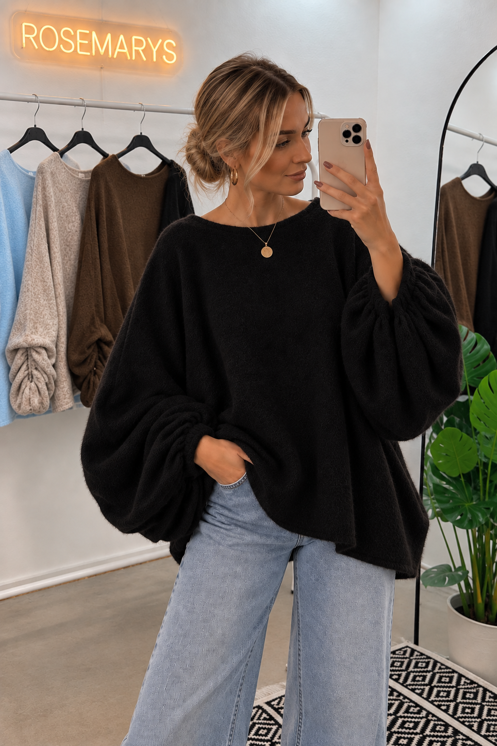 BALLOON KNIT 🤎 - Ultra Oversize Pullover mit Alpaka-Wolle - bis 48/50 tragbar
