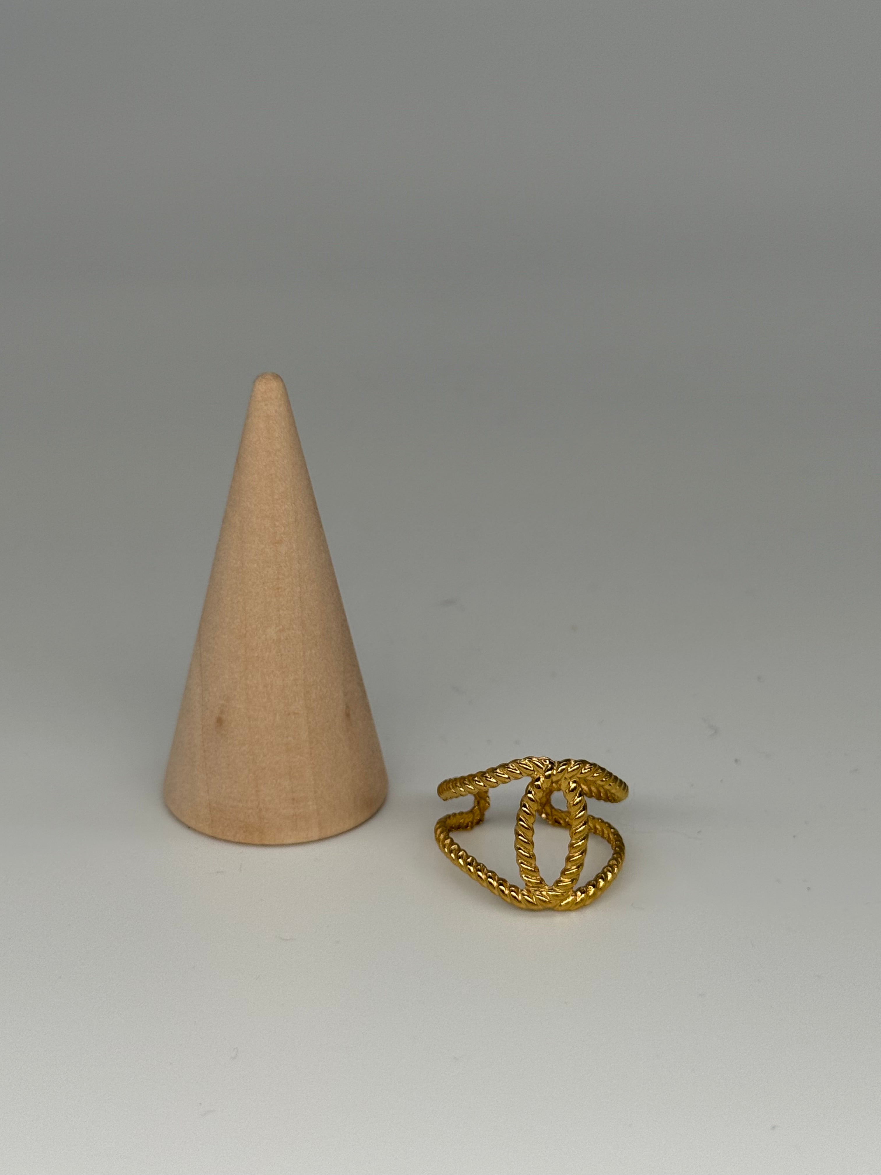 TWISTED Ring - wasserfest, Edelstahl