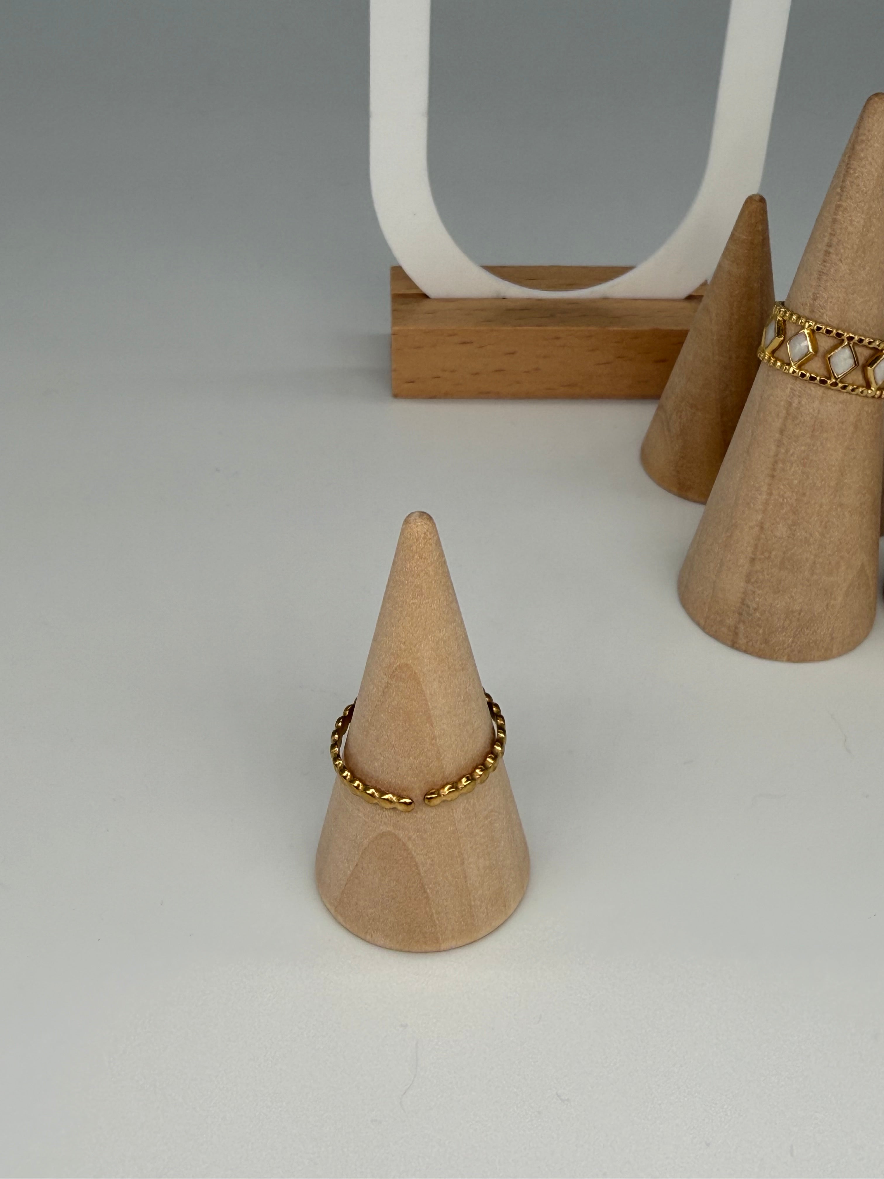 WHITE Edition Ringe - Größenverstellbar + 18K Vergoldung