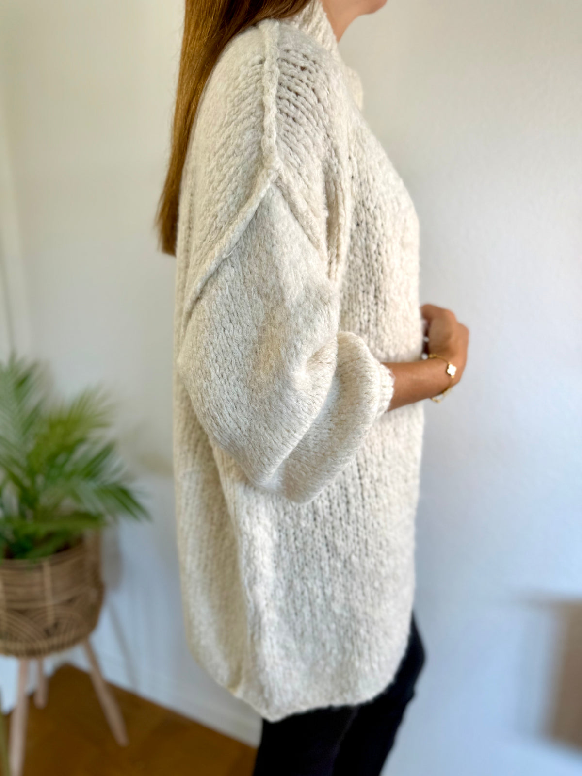 Ultra Oversize Strickcardigan mit Knopfleiste