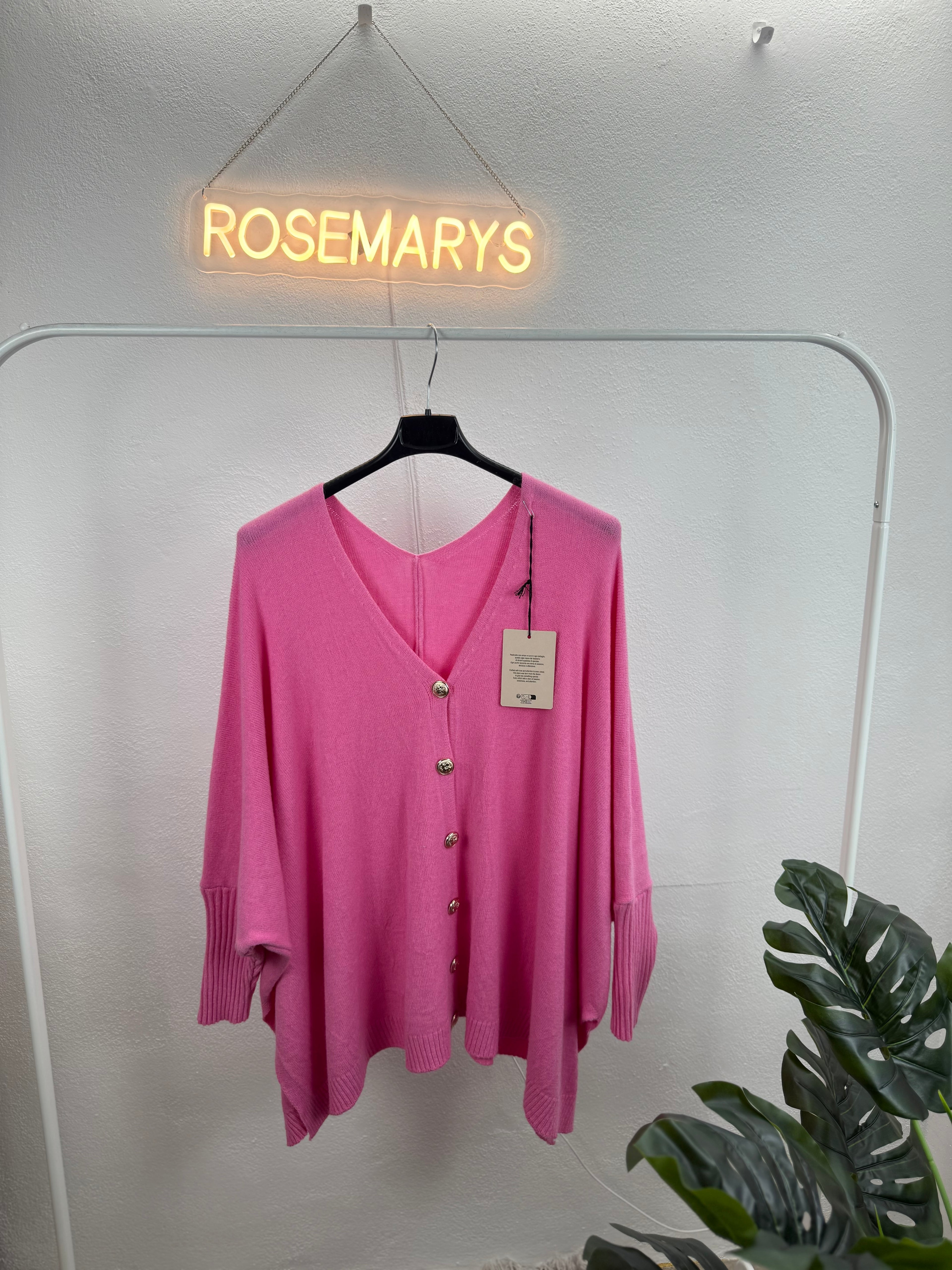 Ultra Oversize Strickjacke Elisa mit Knöpfen - butterweich dank Viskose (Kopie)