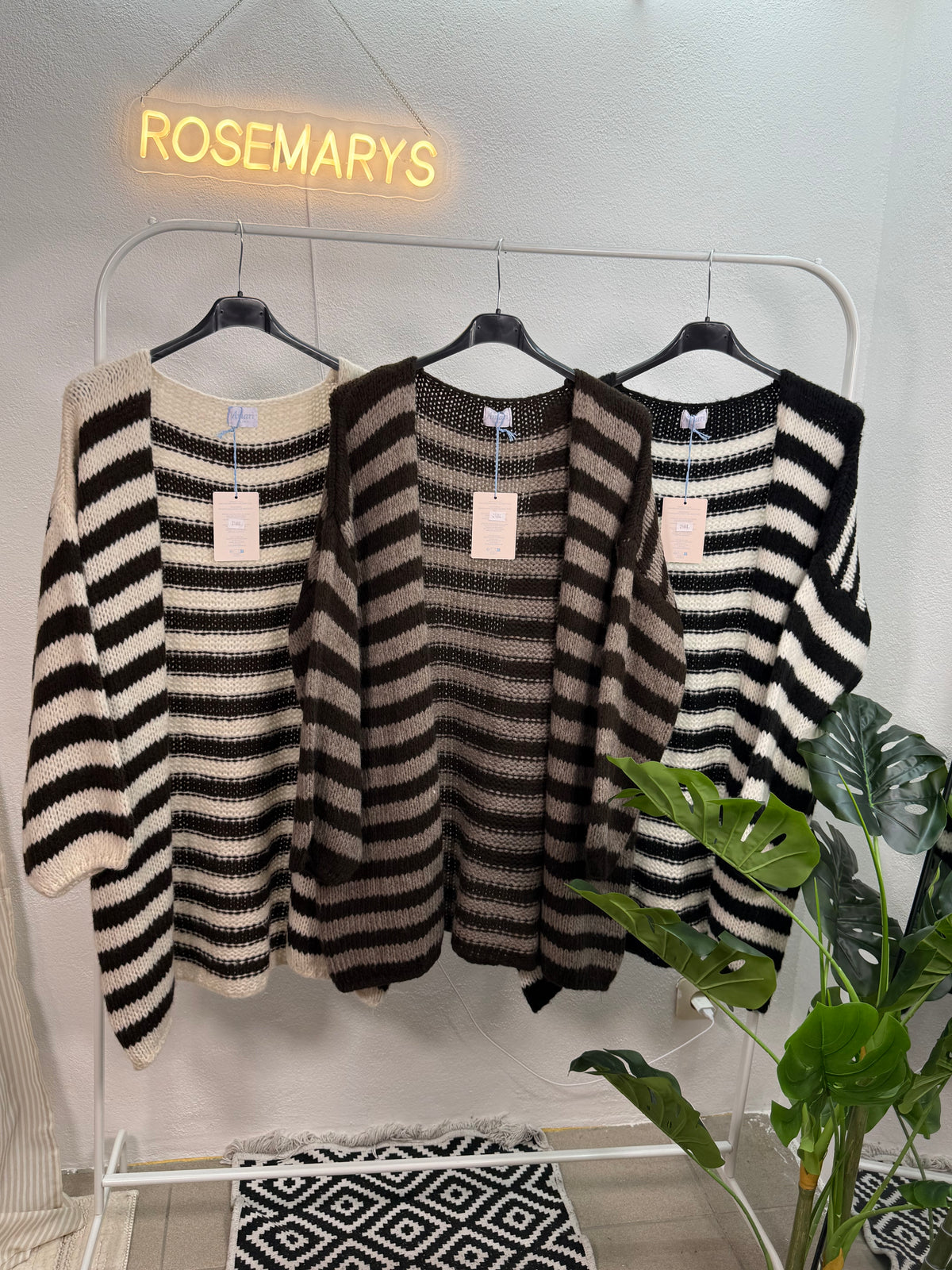 STRIPE LOVE - mittellanger Cardigan - passt von 36 bis 46