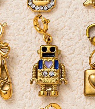 Charms Anhänger - DIY KETTE - wasserfest, Edelstahl, 18k vergoldet