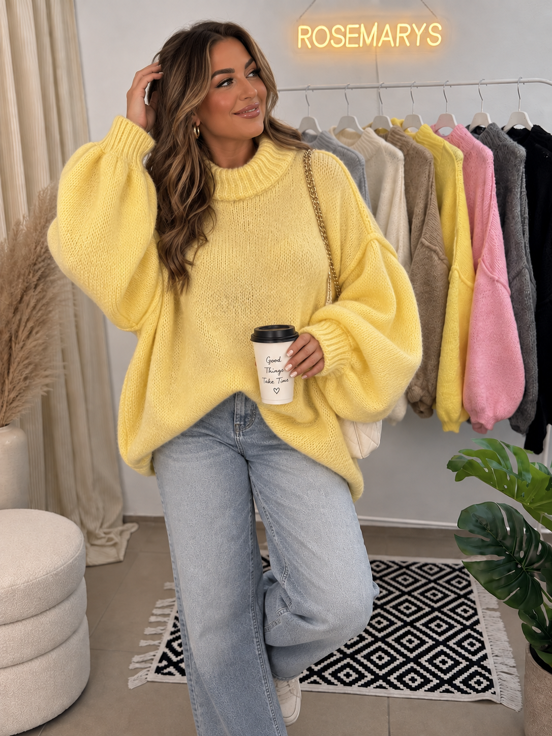 Ultra Oversize Kuschelpullover MOHAIR CLOUD - Einheitsgröße bis 48 tragbar