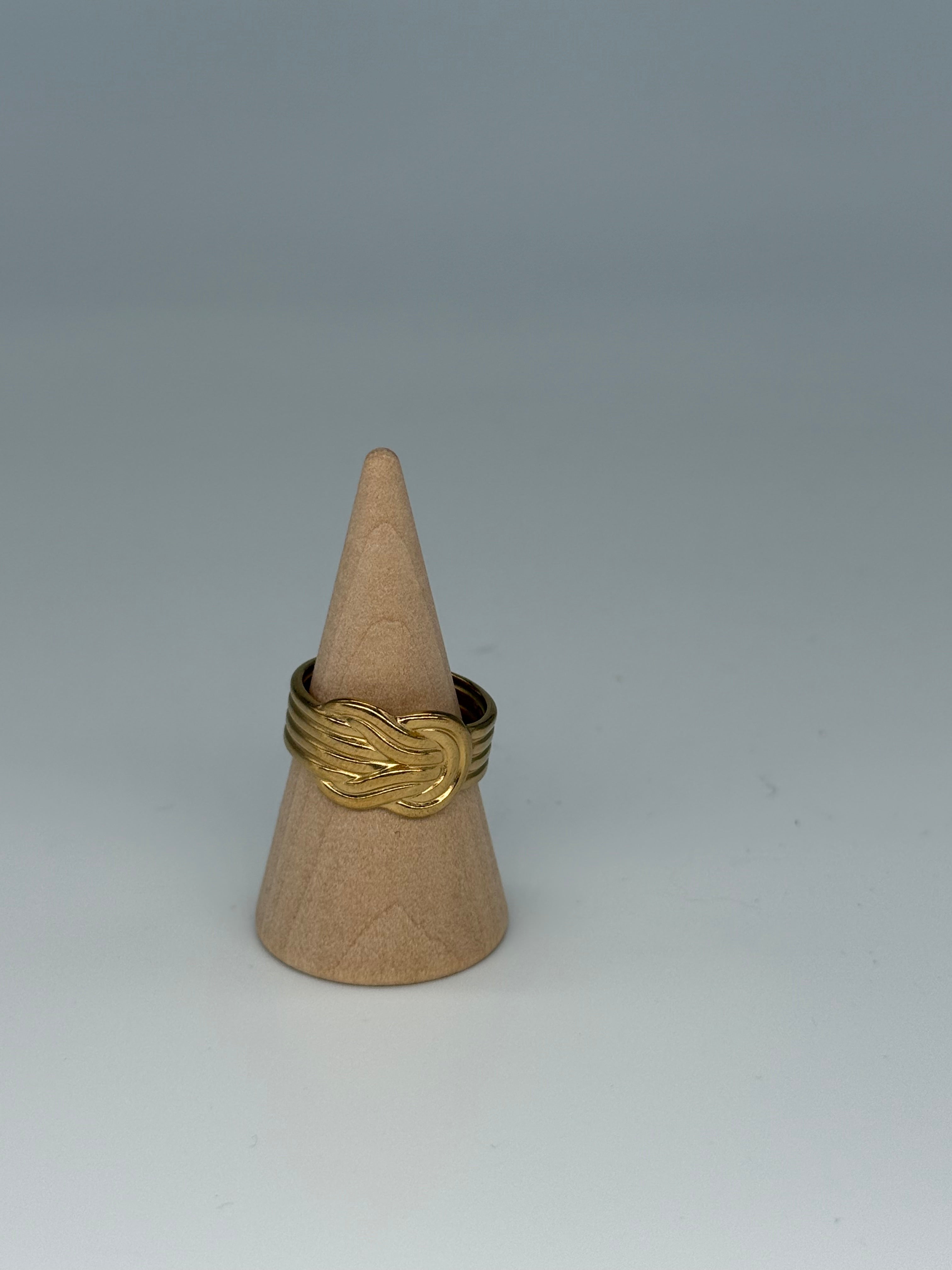 FLOW Ring - Edelstahl, 18k vergoldet