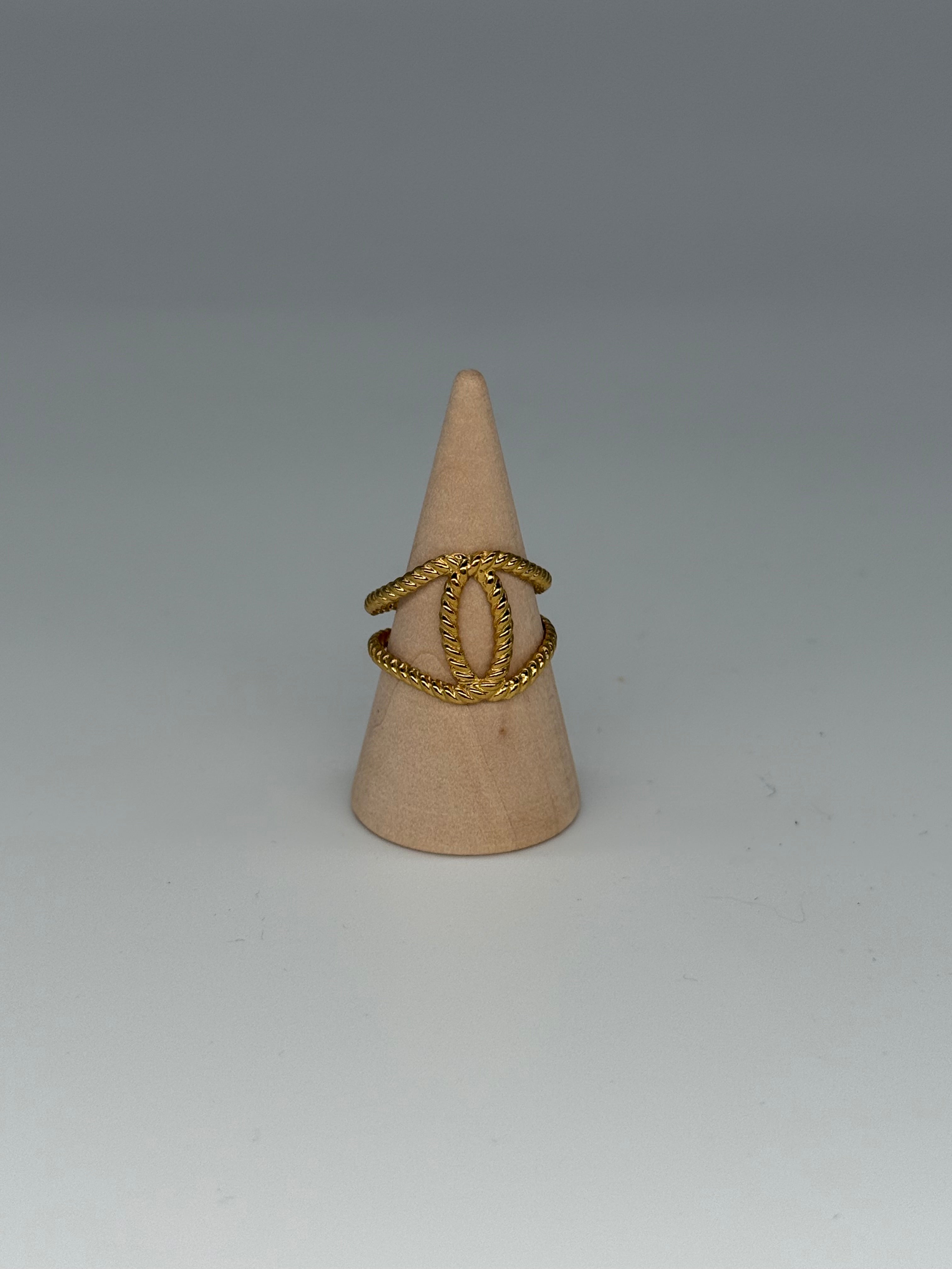 TWISTED Ring - wasserfest, Edelstahl