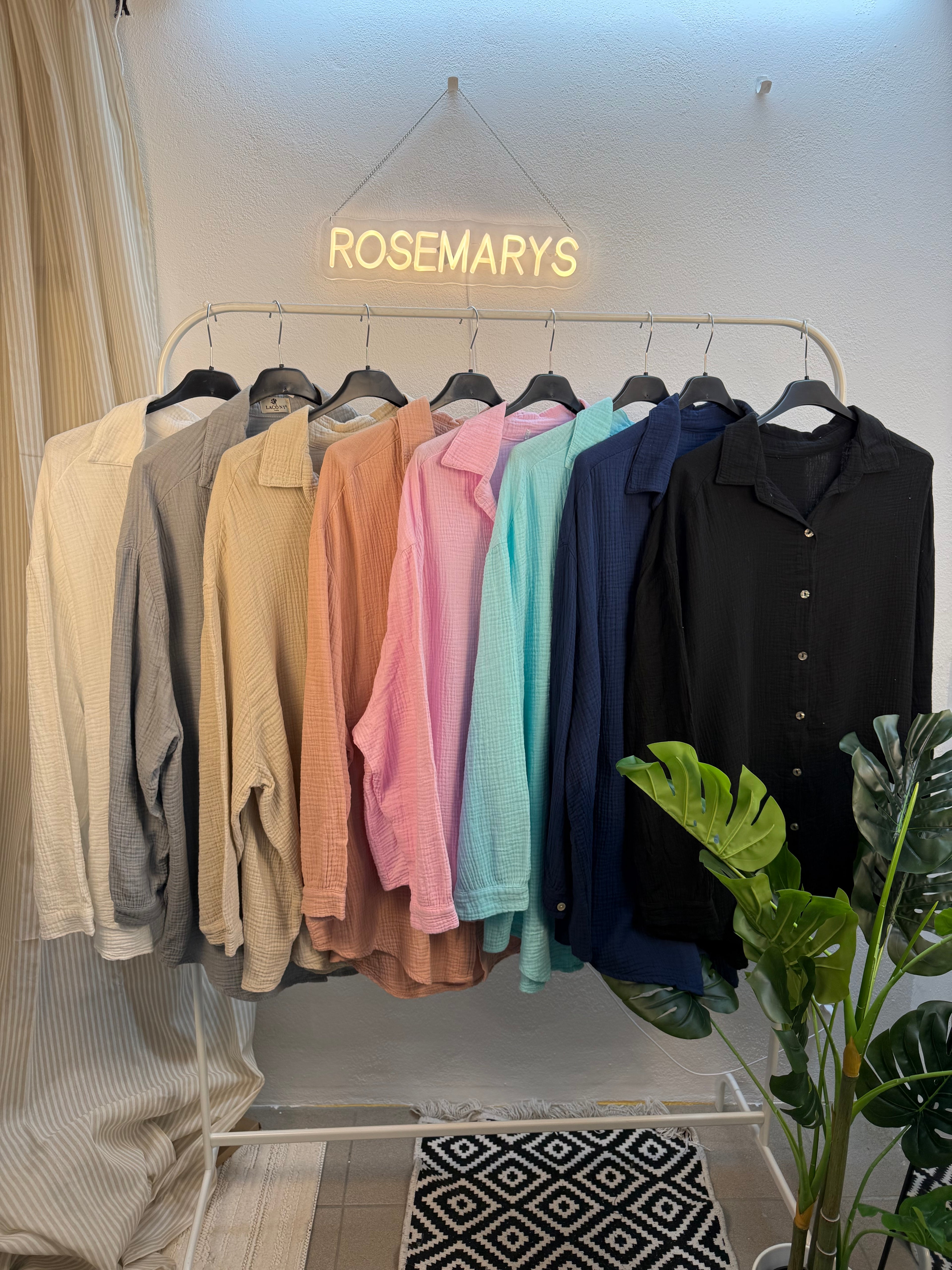 Musselin Oversize Bluse – Made in Italy