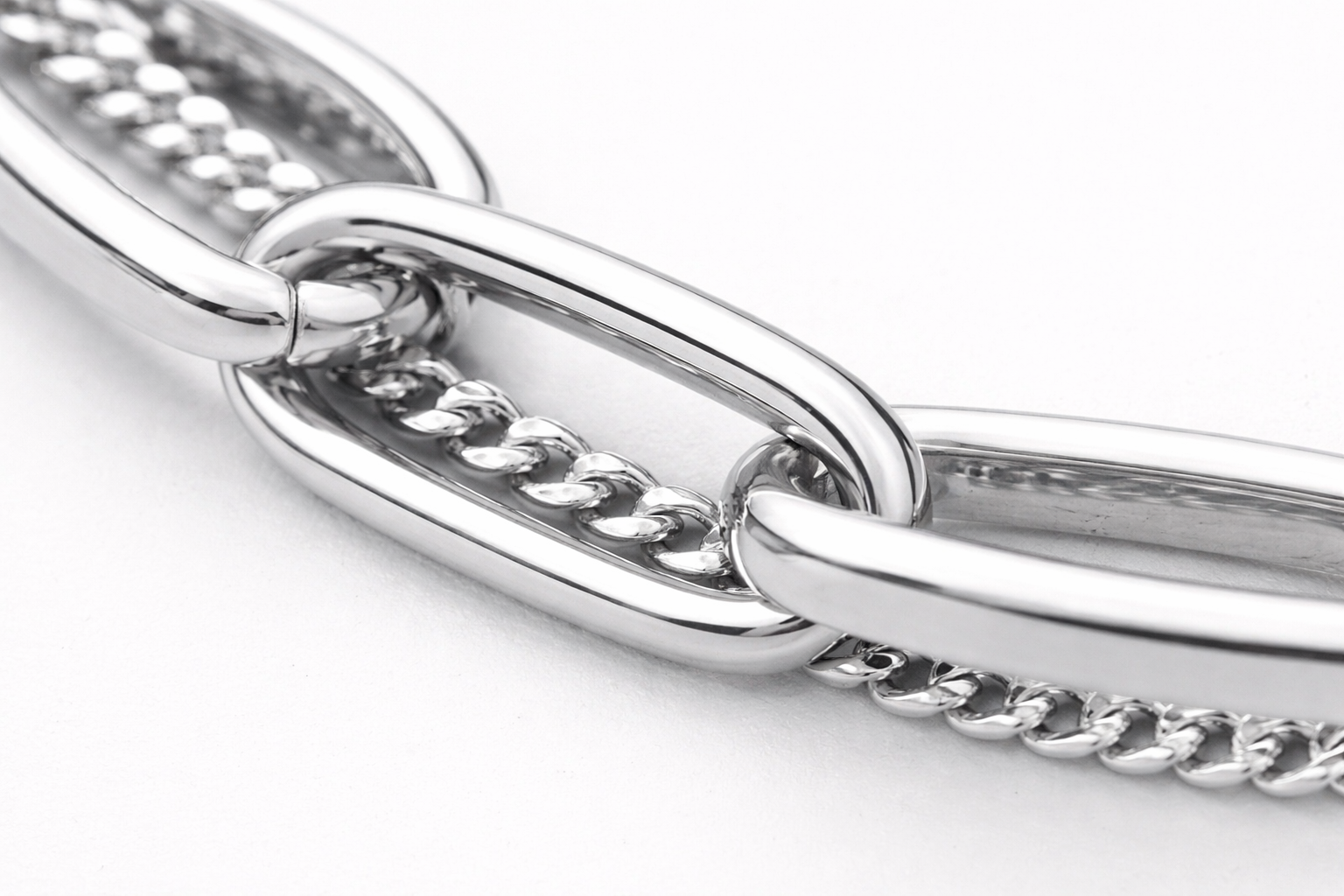 URBAN Chain Armband – Silber & Gold - aus Edelstahl