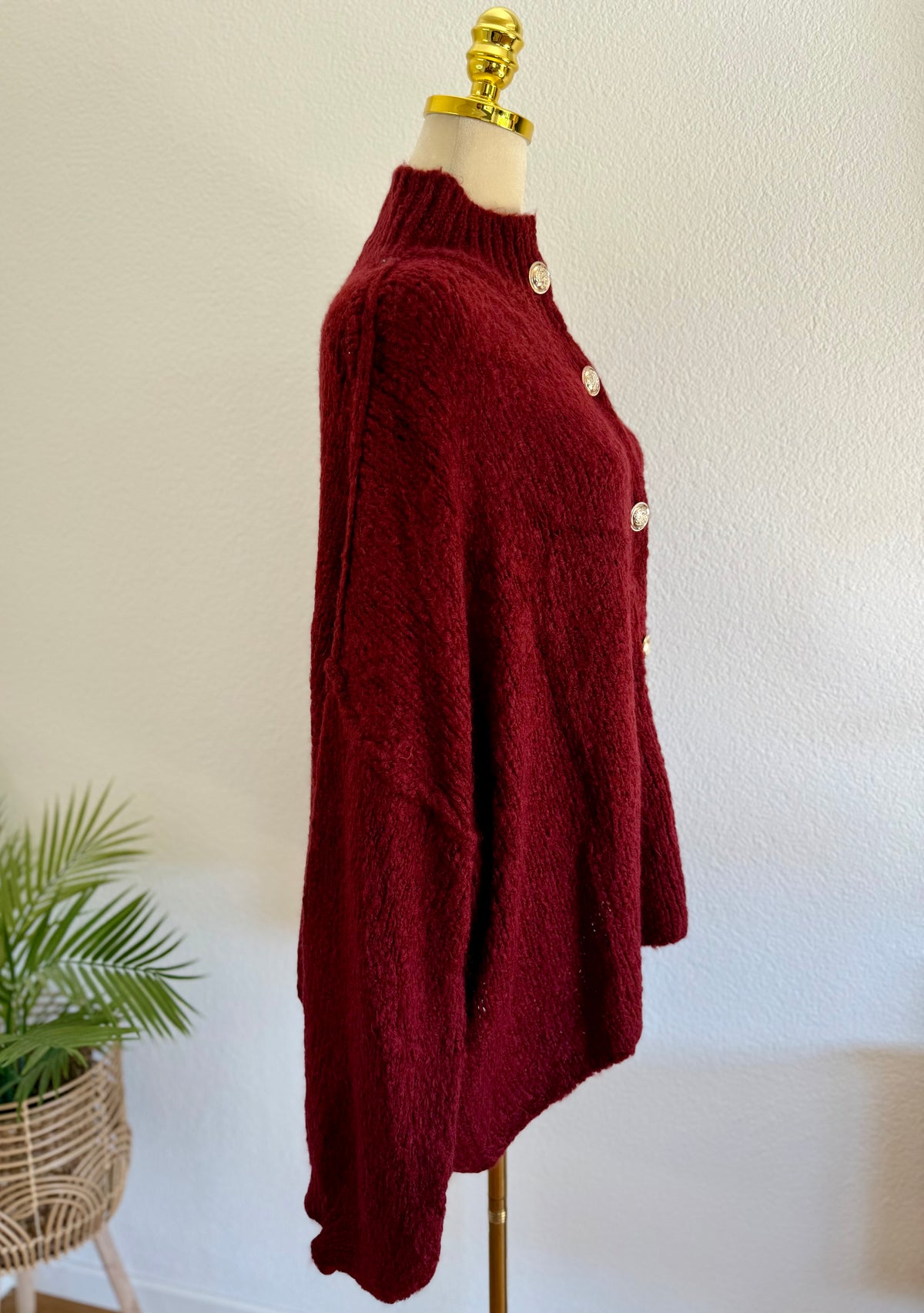 Ultra Oversize Strickcardigan mit Knopfleiste
