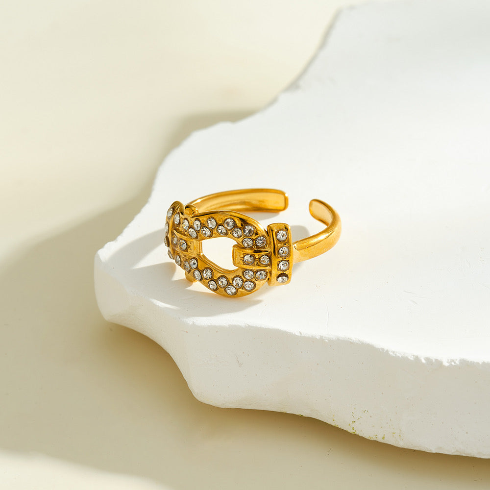 VÉRA – Statement Ring - Aus Edelstahl und 18K vergoldet