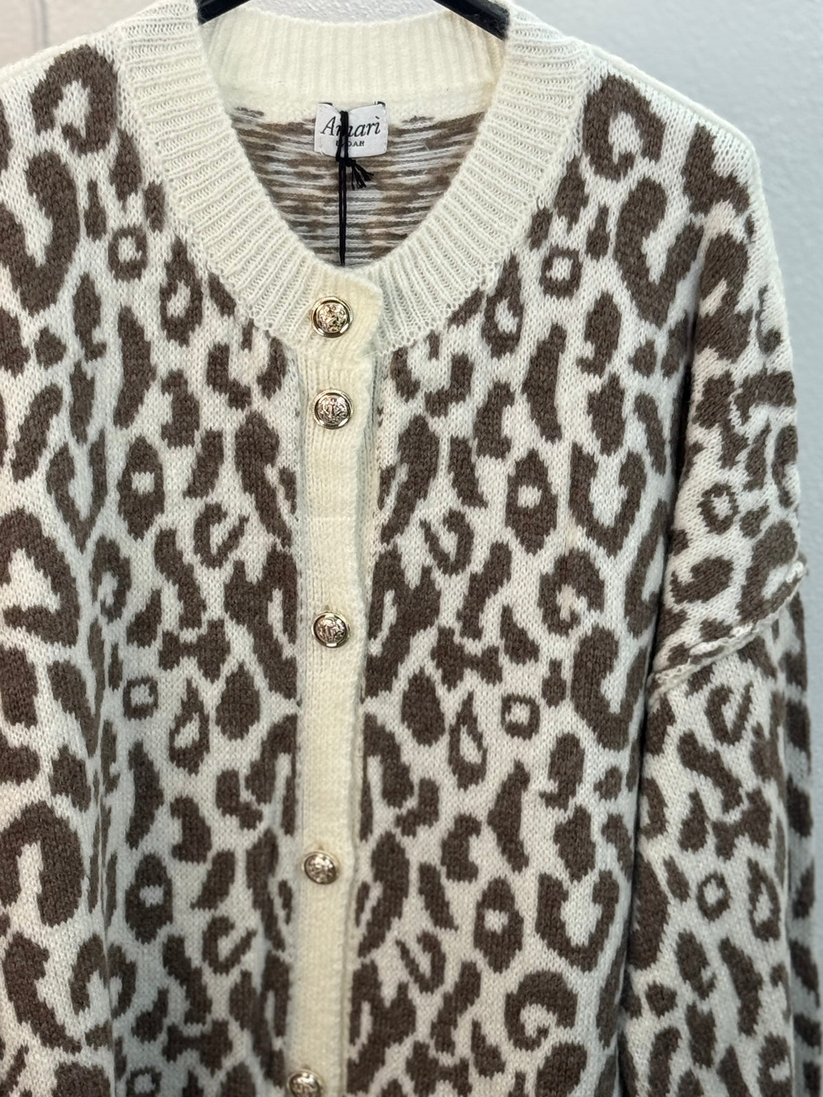 Oversize Cozy LEO Cardigan - mehrere Farben - bis 44/46 tragbar