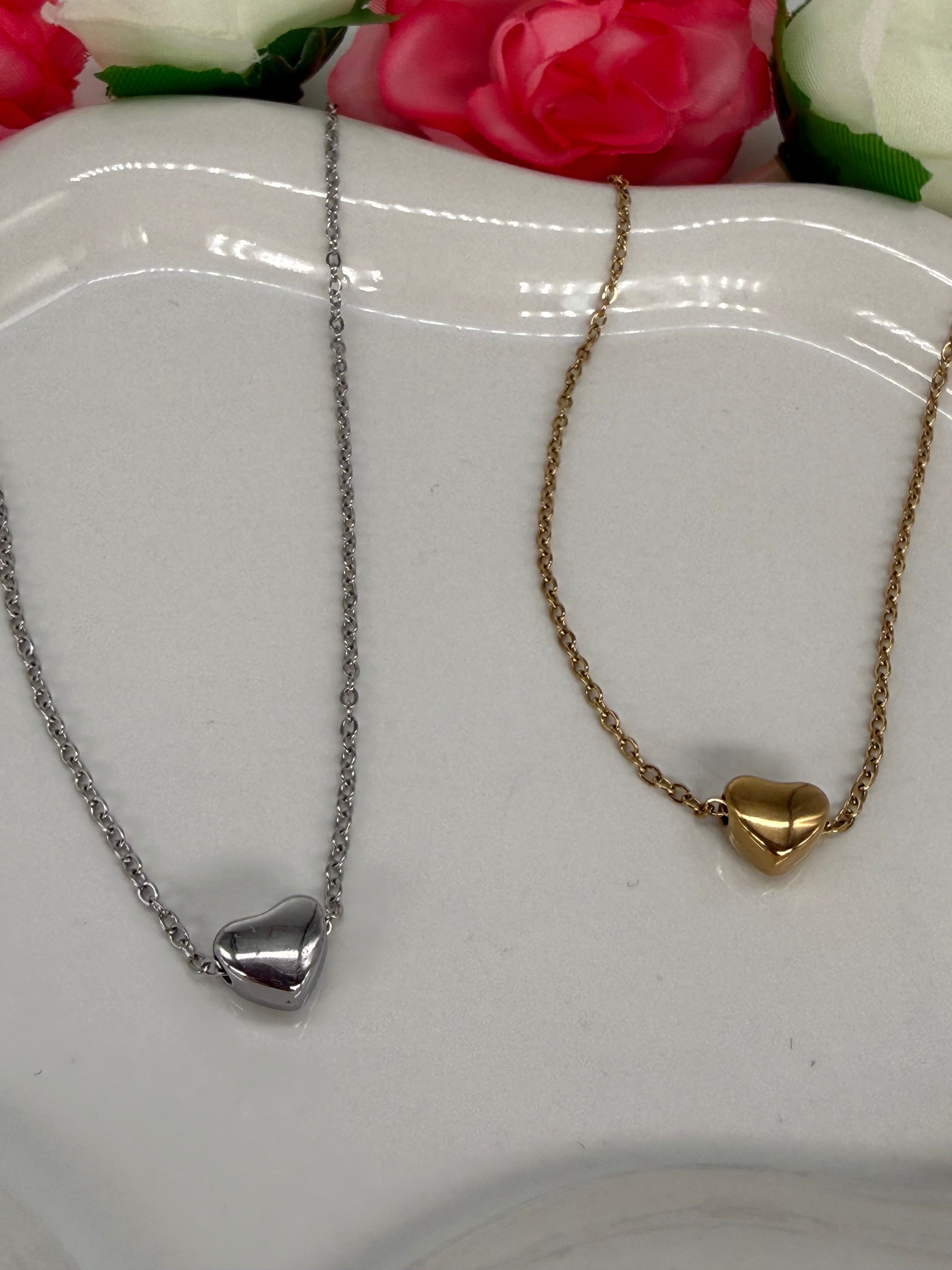 Kette SMALL HEART - in Gold und Silber
