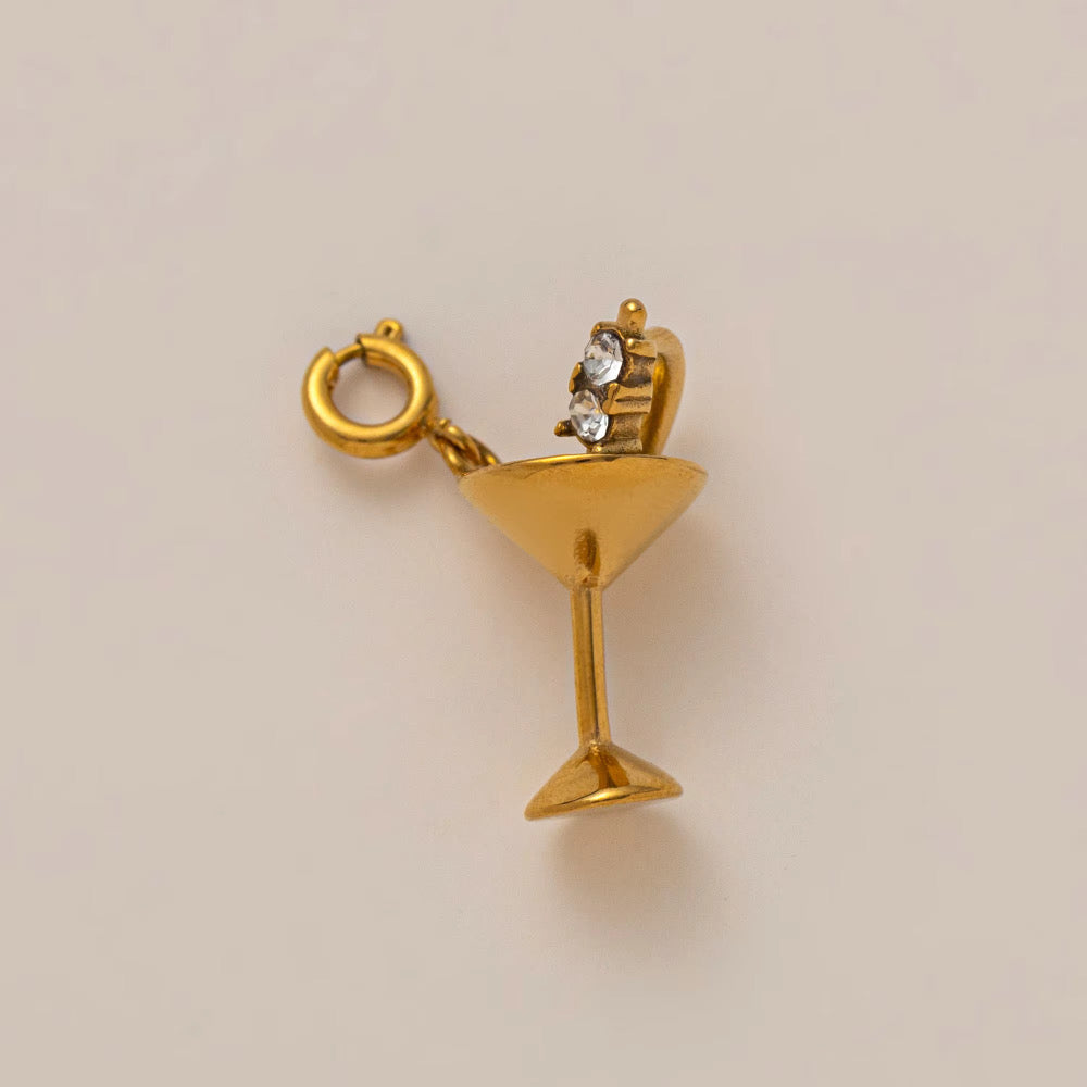 Charms Anhänger - DIY KETTE - wasserfest, Edelstahl, 18k vergoldet