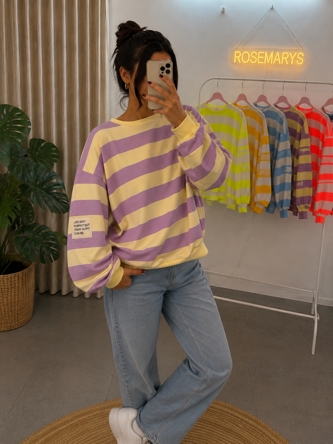 Color Crush Oversize-Pullover 🌈 - mit Streifen