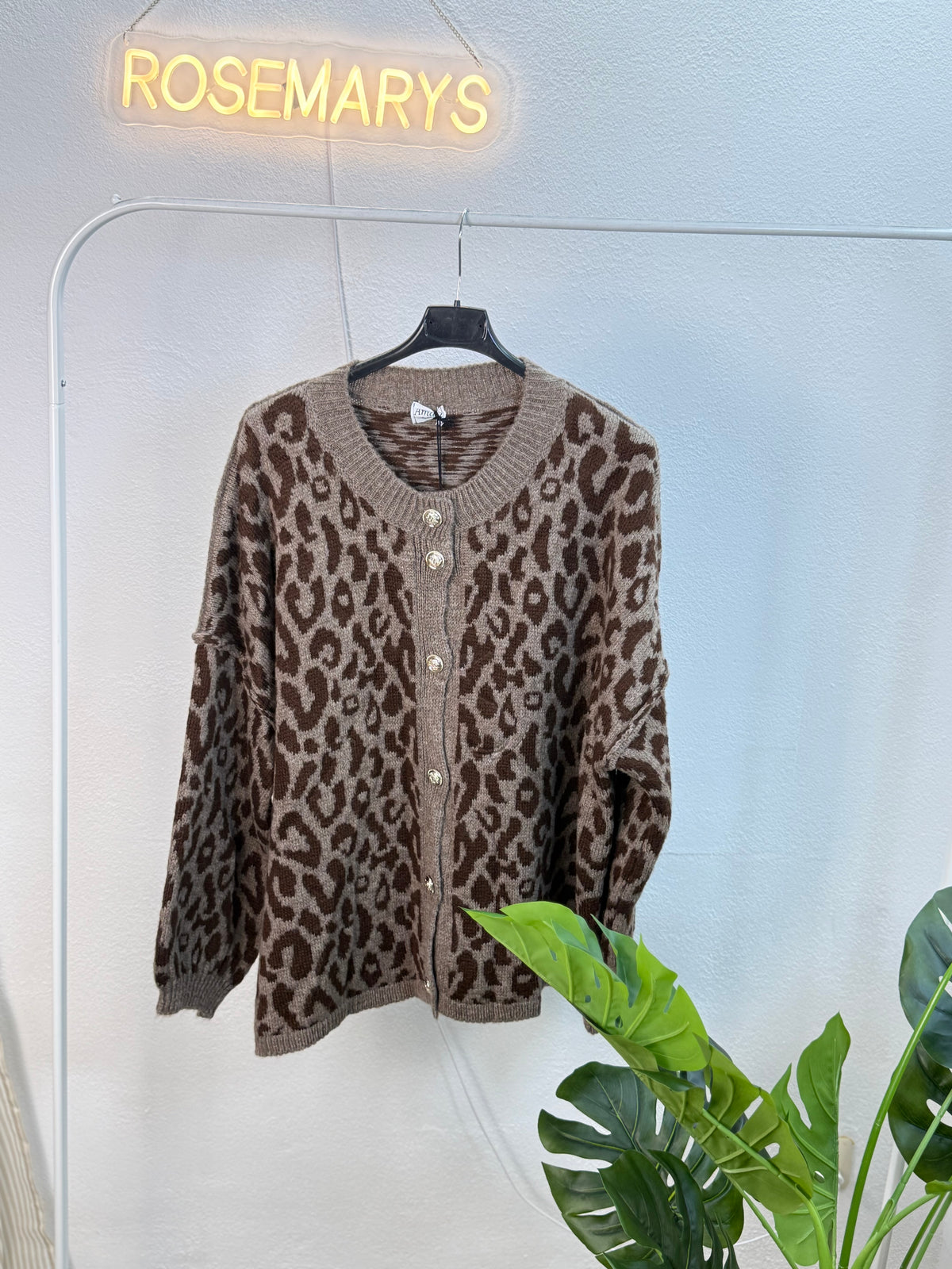 Oversize Cozy LEO Cardigan - mehrere Farben - bis 44/46 tragbar