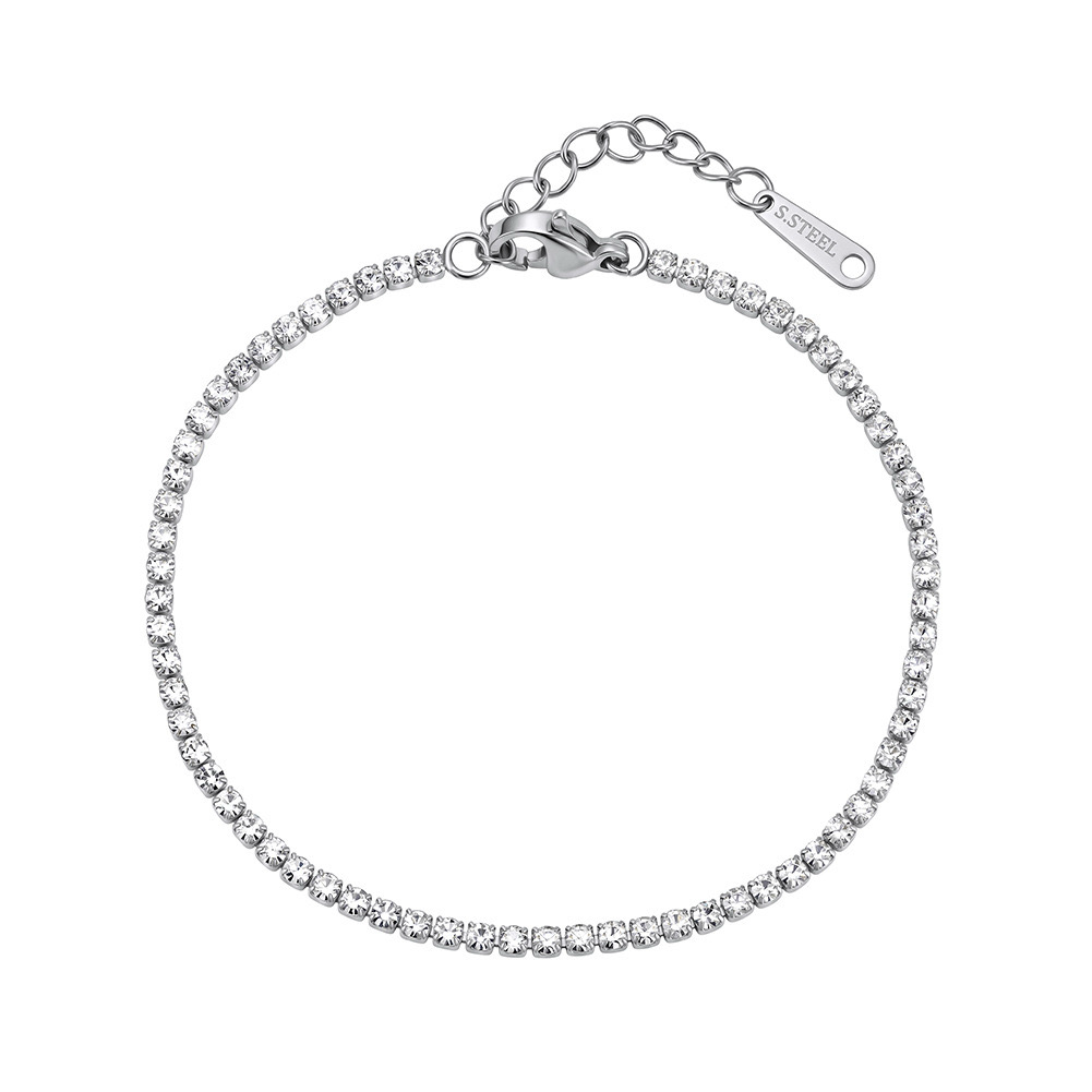 Tennisarmband BELLA - Edelstahl + 18K Vergoldung - mit Zirkoniasteinen - in Gold und Silber - wasserfest, rostfrei