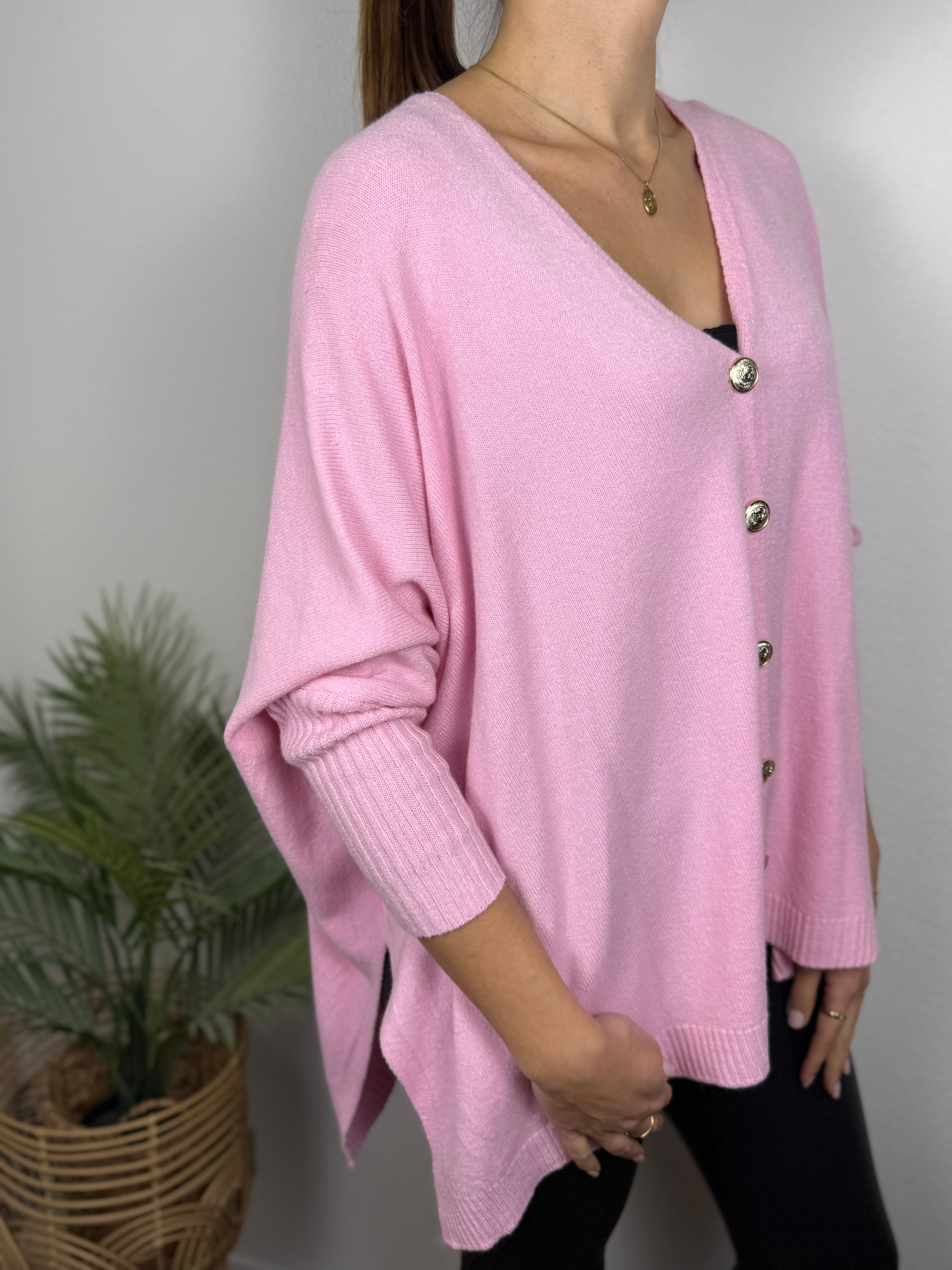 Ultra Oversize Strickjacke Elisa mit Knöpfen - butterweich dank Viskose (Kopie)