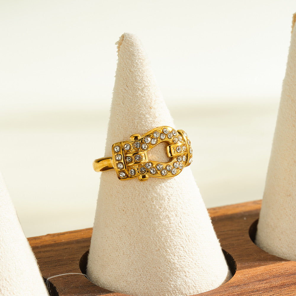 VÉRA – Statement Ring - Aus Edelstahl und 18K vergoldet