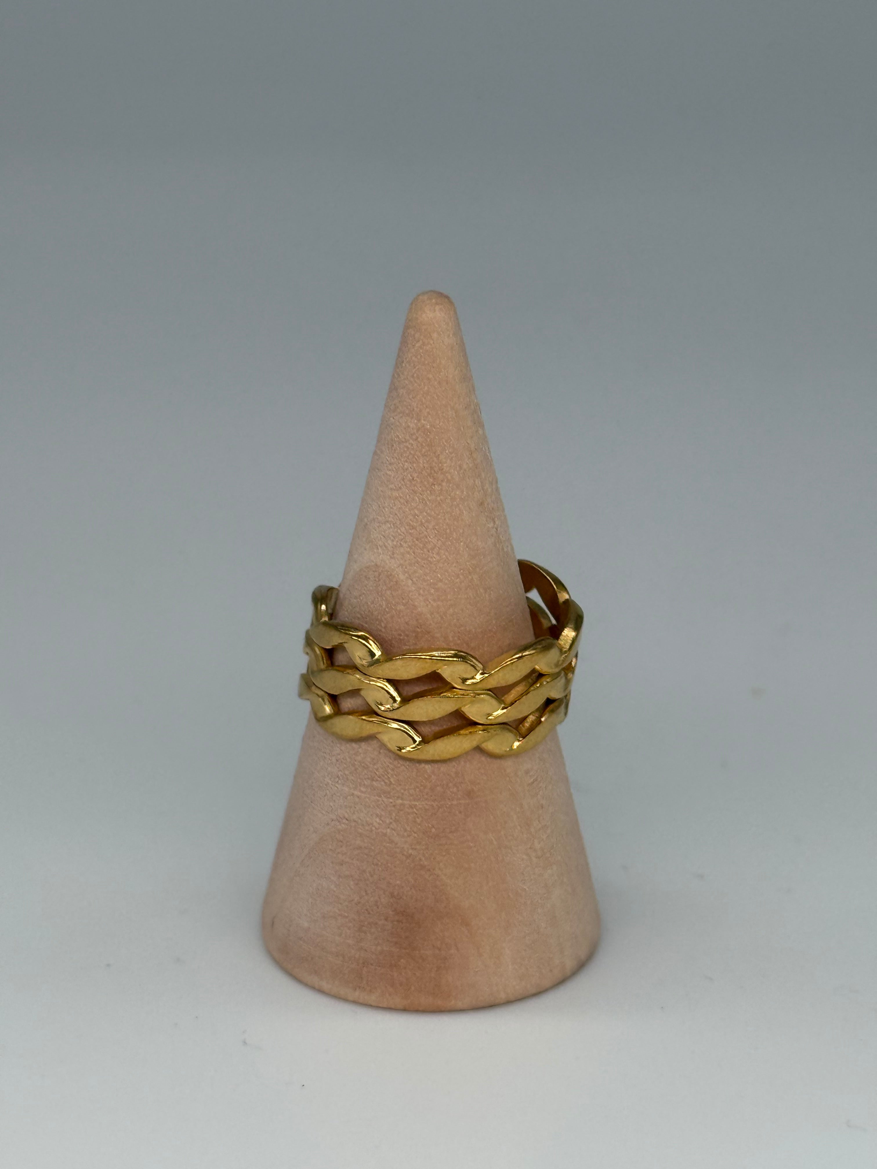 CHAINED Ring - Edelstahl, 18k vergoldet