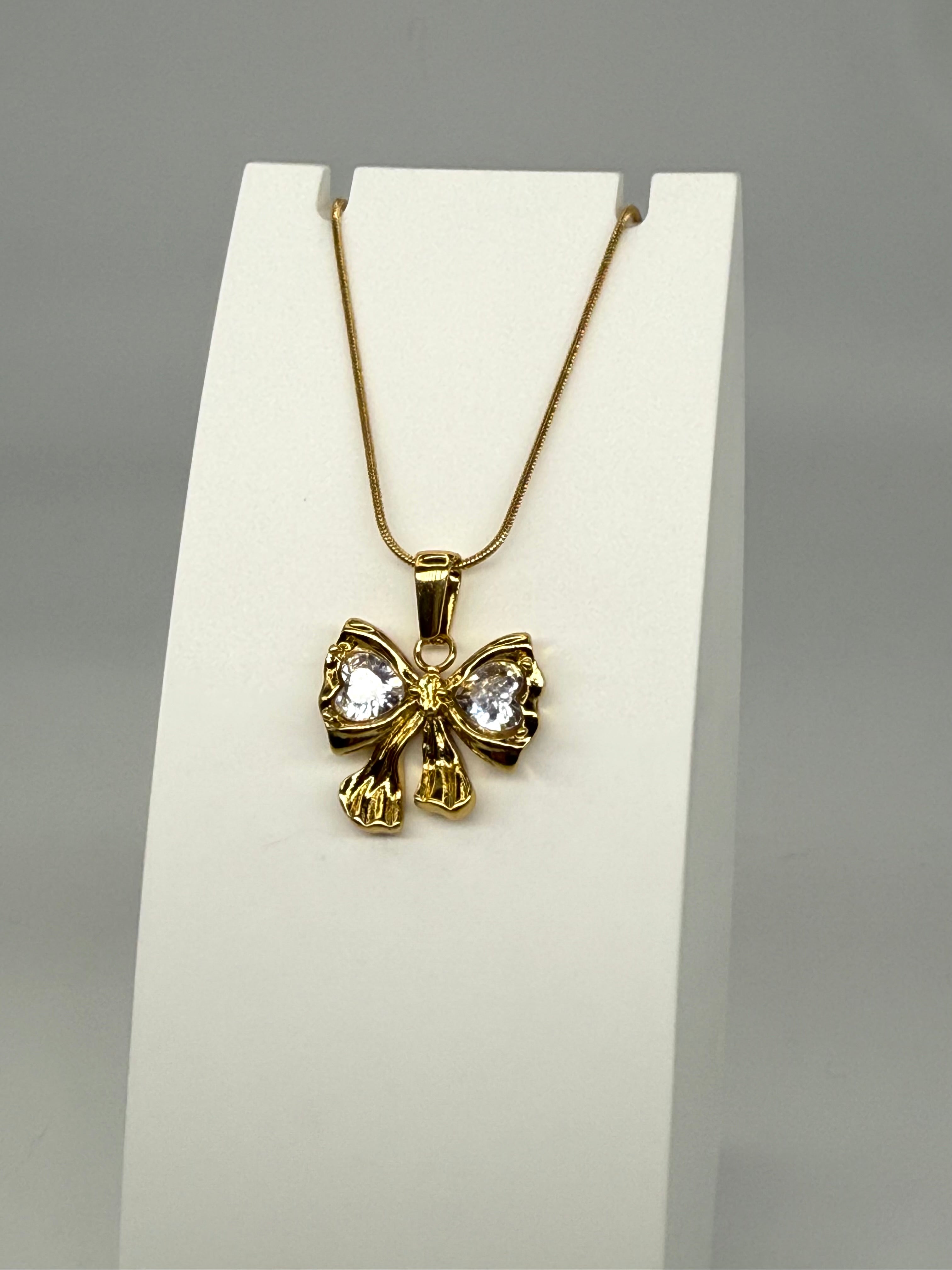 Kette mit Schleife aus Edelstahl