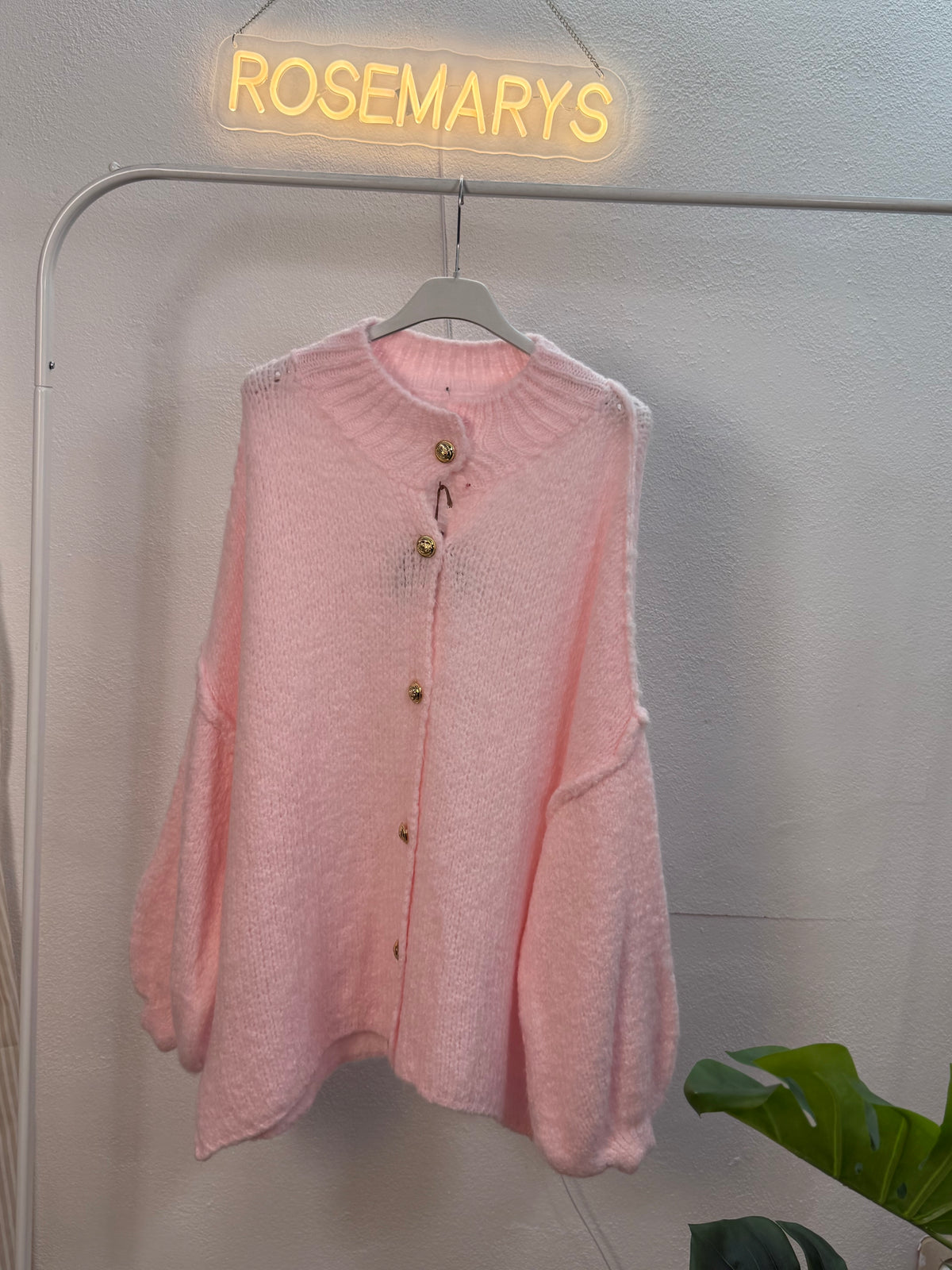 Ultra Oversize Strickcardigan mit Knopfleiste