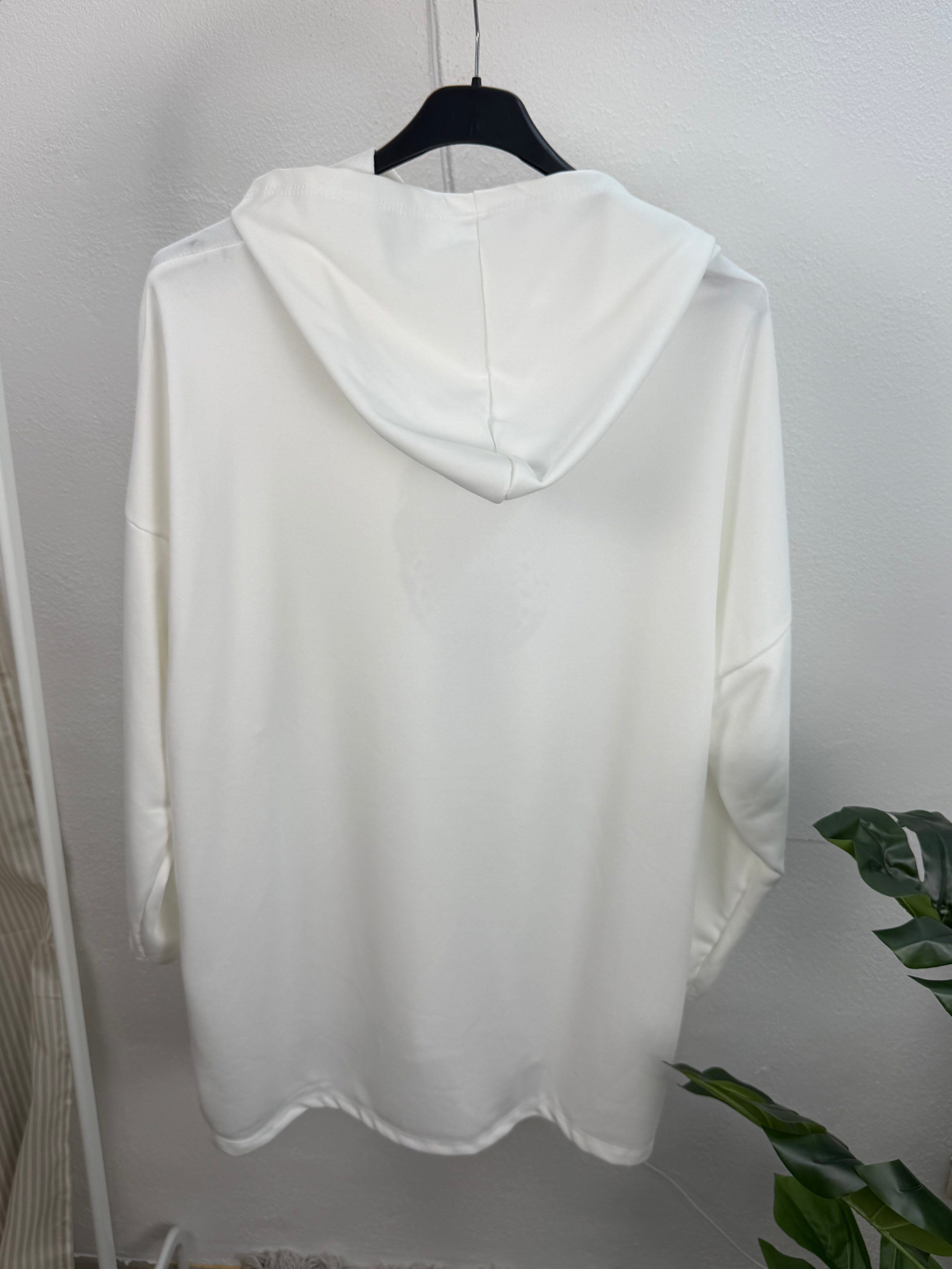 Ultra Oversize Hoodie mit Strass SKULL (Totenkopf)
