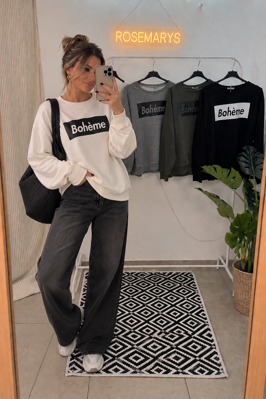 BOHÈME Sweatshirt aus Baumwolle - mehrere Farben - bis 42 tragbar