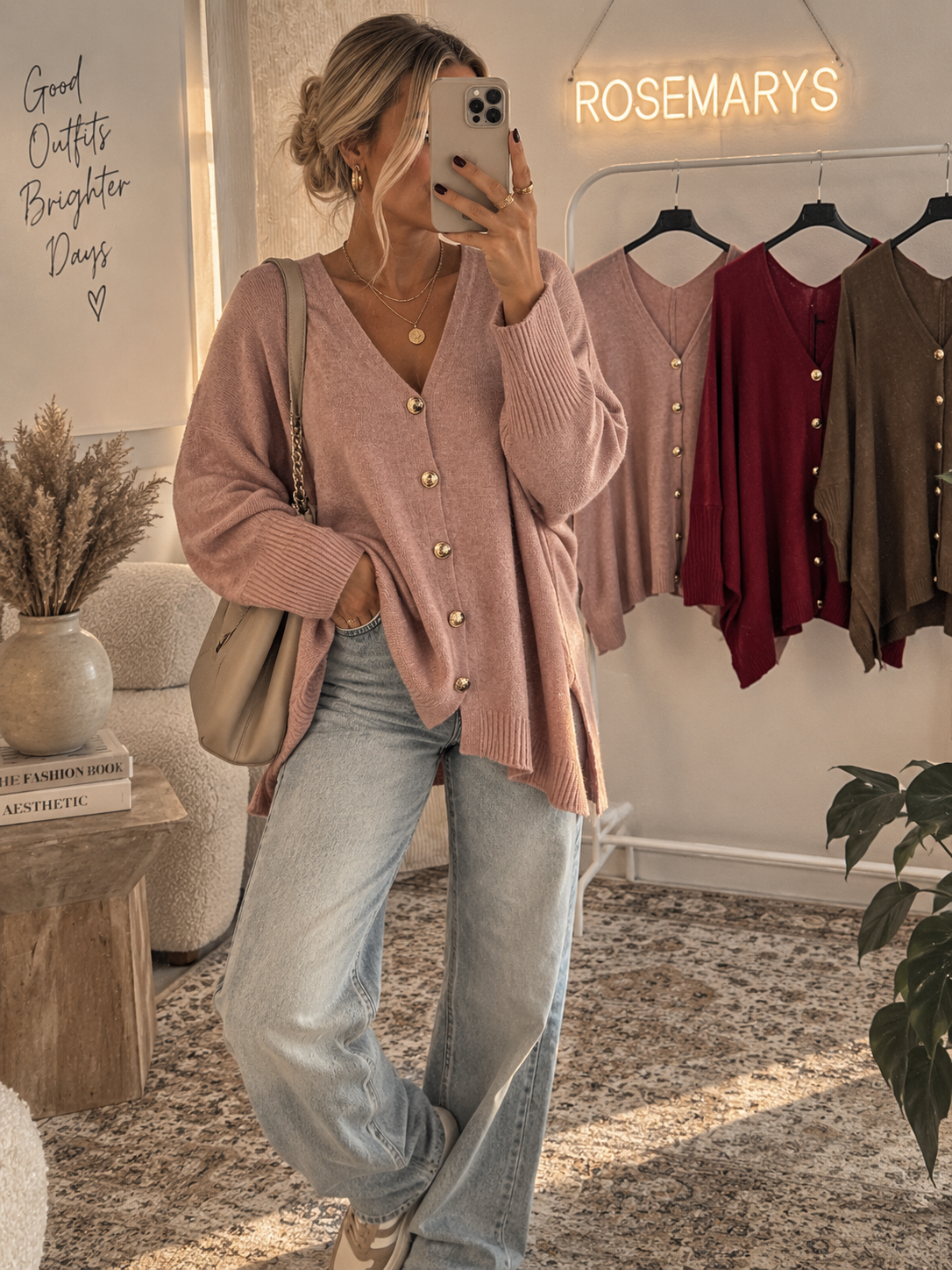 Ultra Oversize Strickjacke ELISA - butterweich dank Viskose - bis 48/50 tragbar