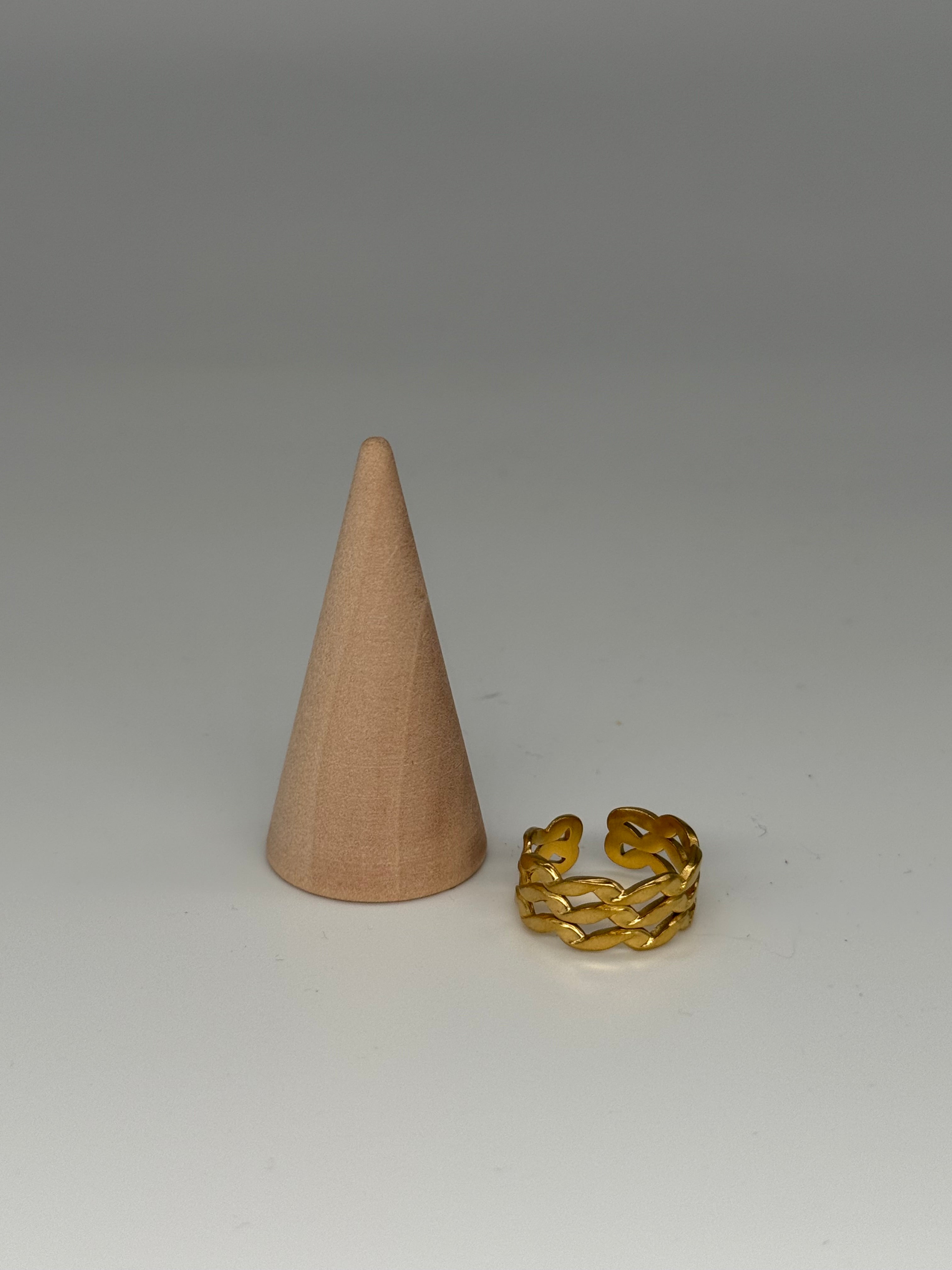 CHAINED Ring - Edelstahl, 18k vergoldet