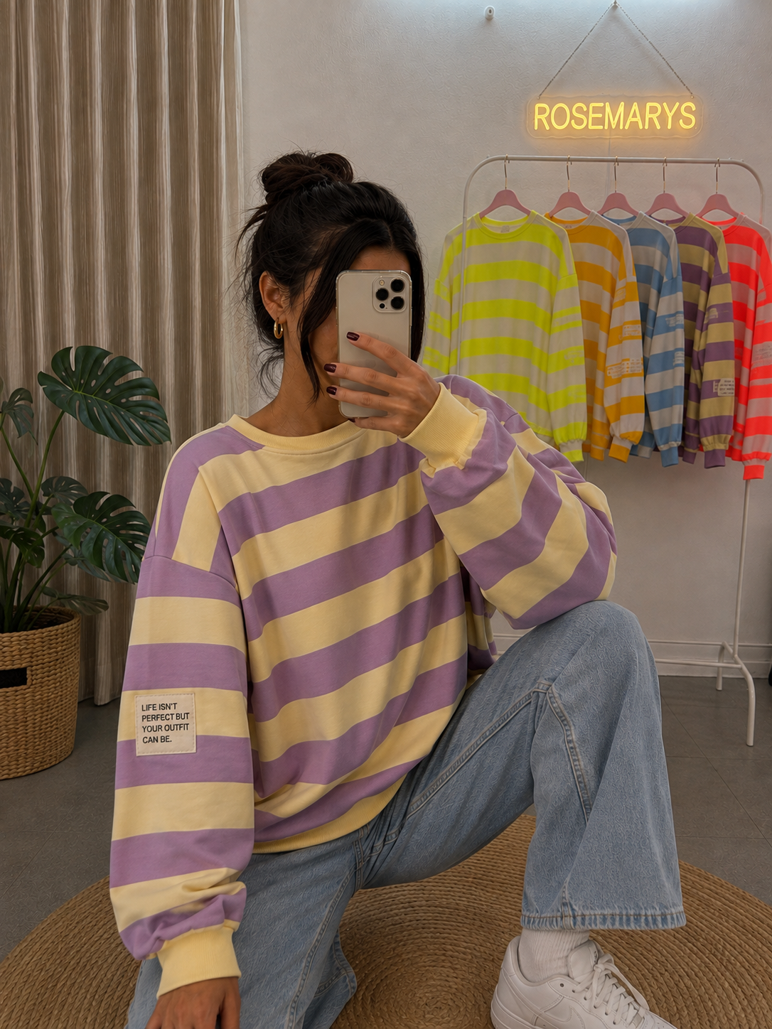 Color Crush Oversize-Pullover 🌈 - mit Streifen