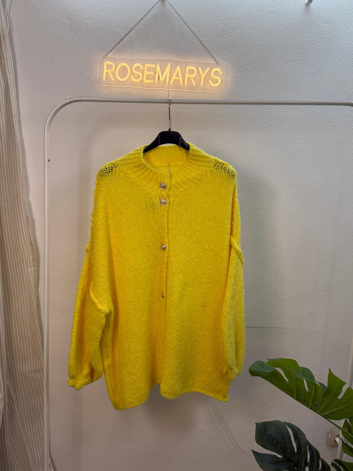 Ultra Oversize Strickcardigan mit Knopfleiste