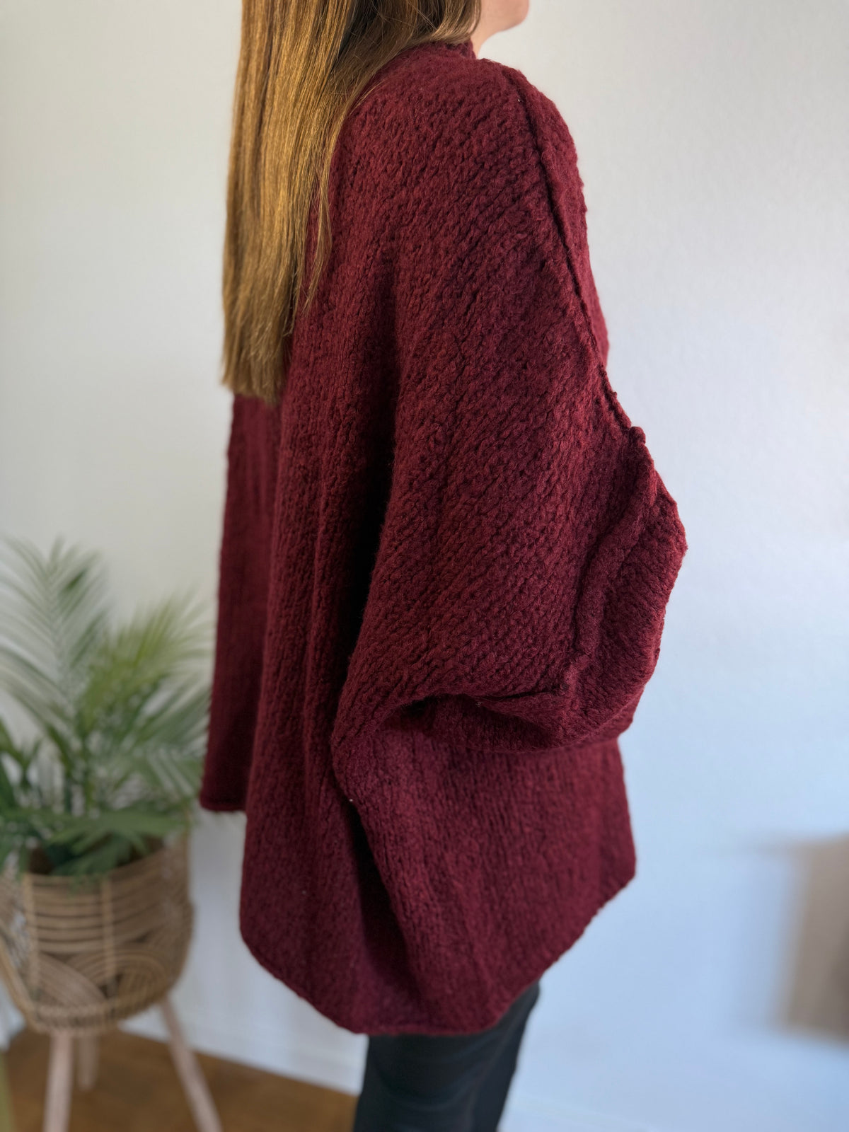 Ultra Oversize Strickcardigan mit Knopfleiste