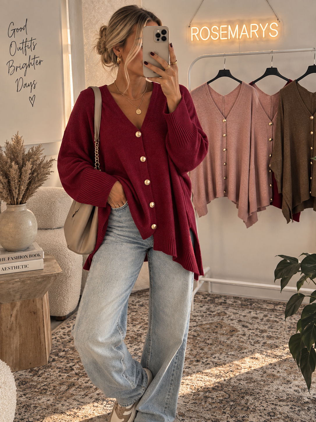 Ultra Oversize Strickjacke ELISA - butterweich dank Viskose - bis 48/50 tragbar