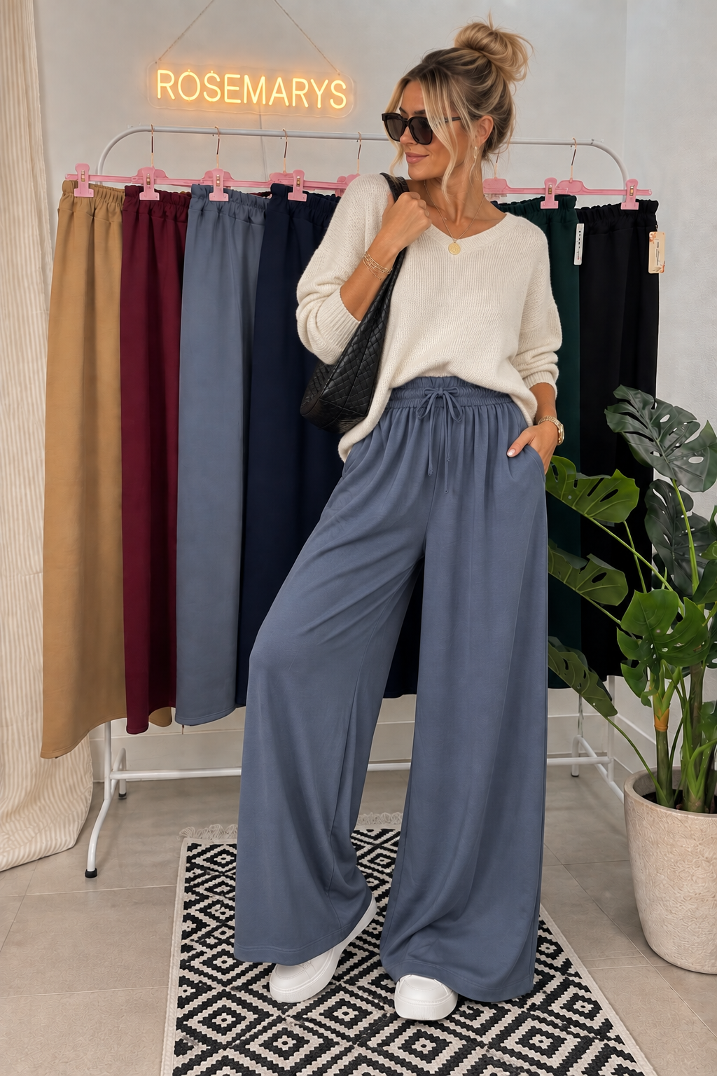 Oversize Buttersoft Wide-Leg Hose mit Schnürbund 🤎 - passt von 40-46/48